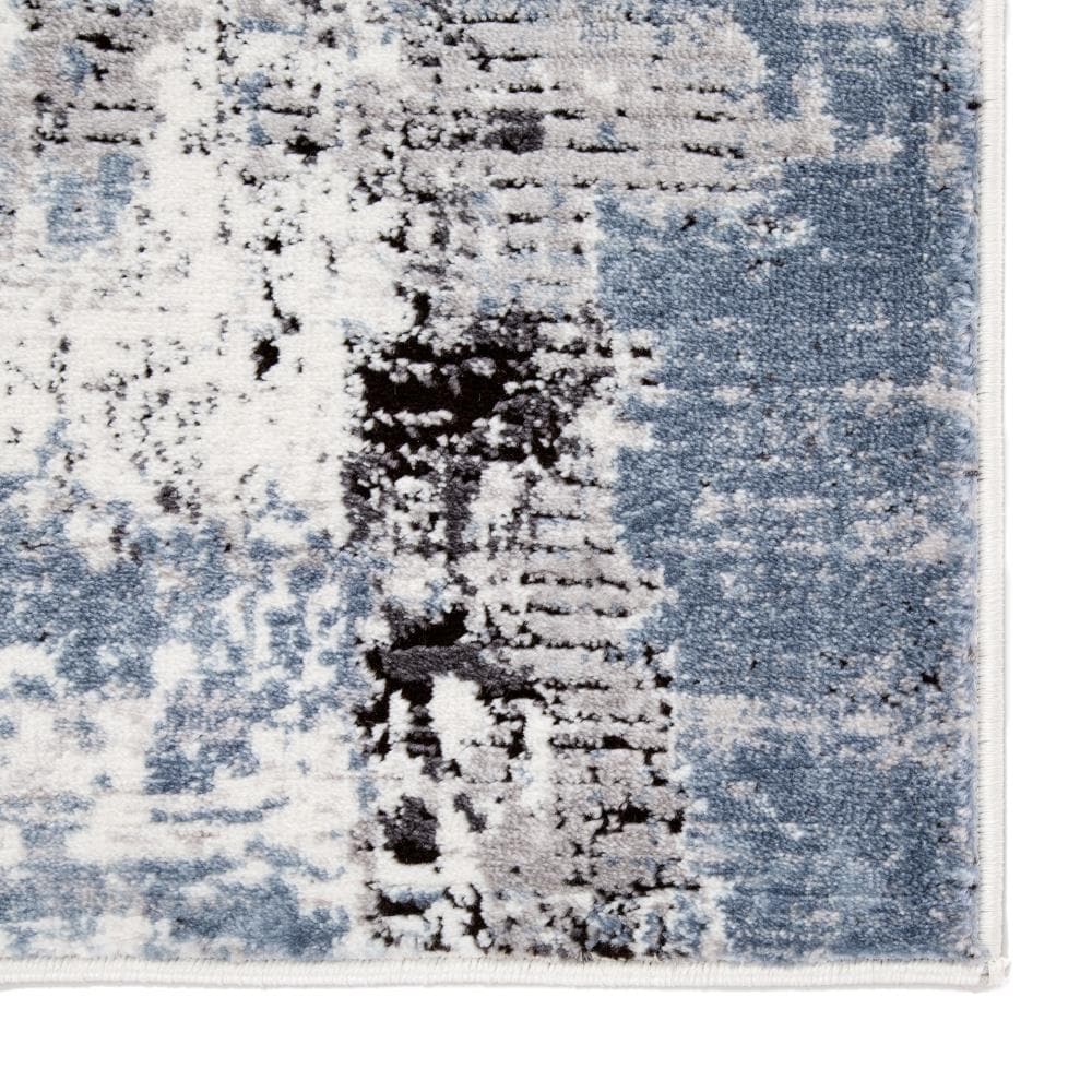 Kari 4 X 6 Ft Whiteblue Indoor Abstract Industrial Area Rug At