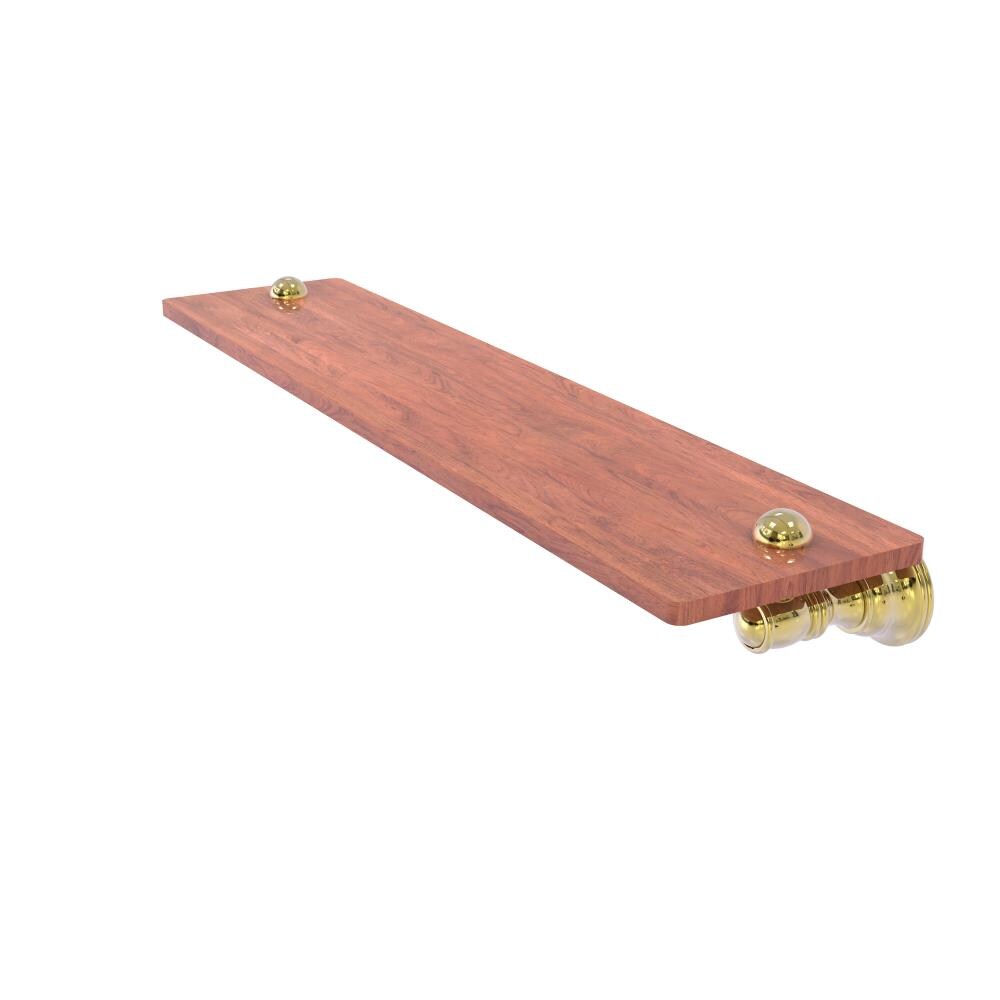 Allied Brass CL-1-22-IRW-UNL Carolina Unlacquered Brass Wall mount Bathroom Shelf ( 22-in x 2.4-in x 5-in )