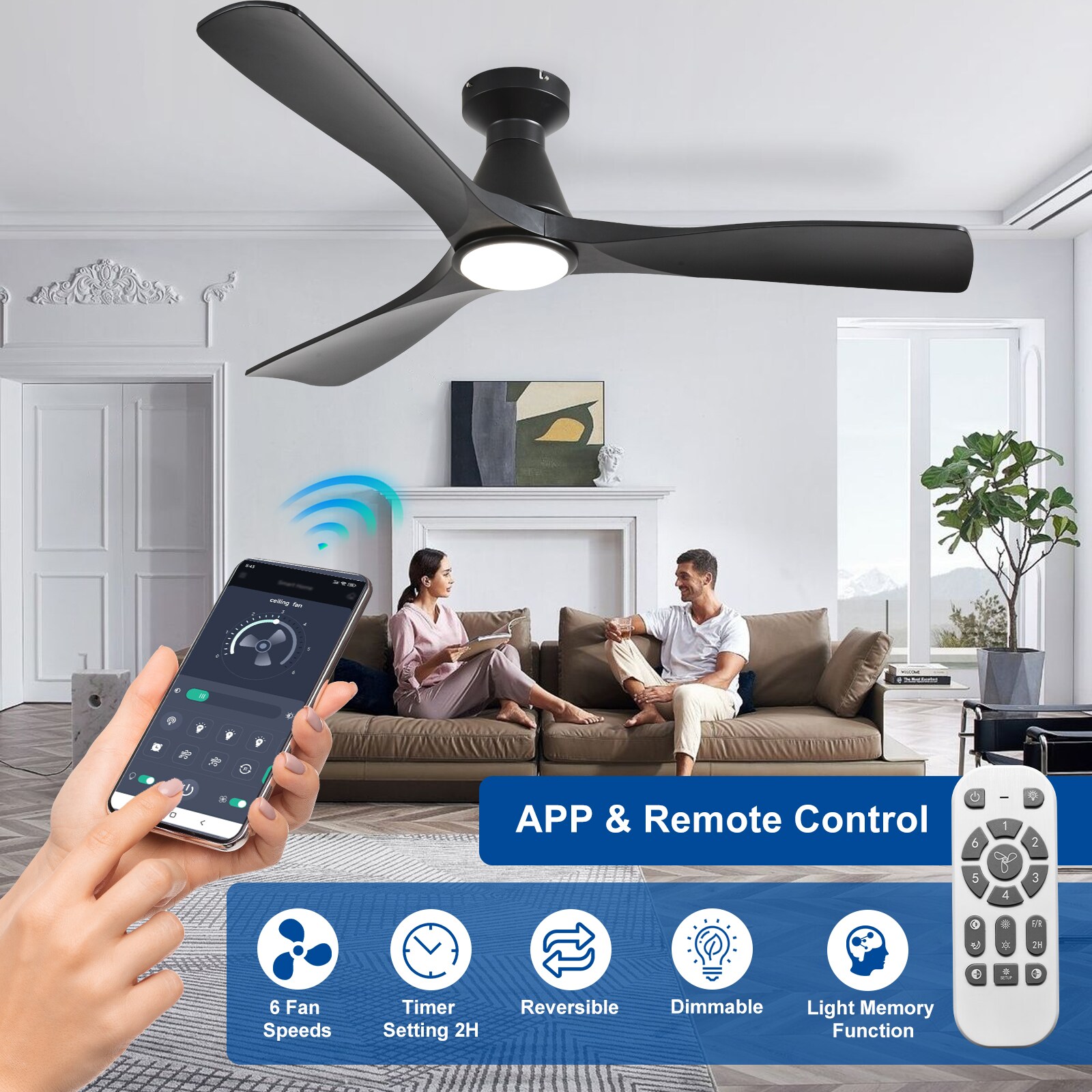 Depuley WS-FPZ186-18C-BK-LW Ceiling-Fans - View #6