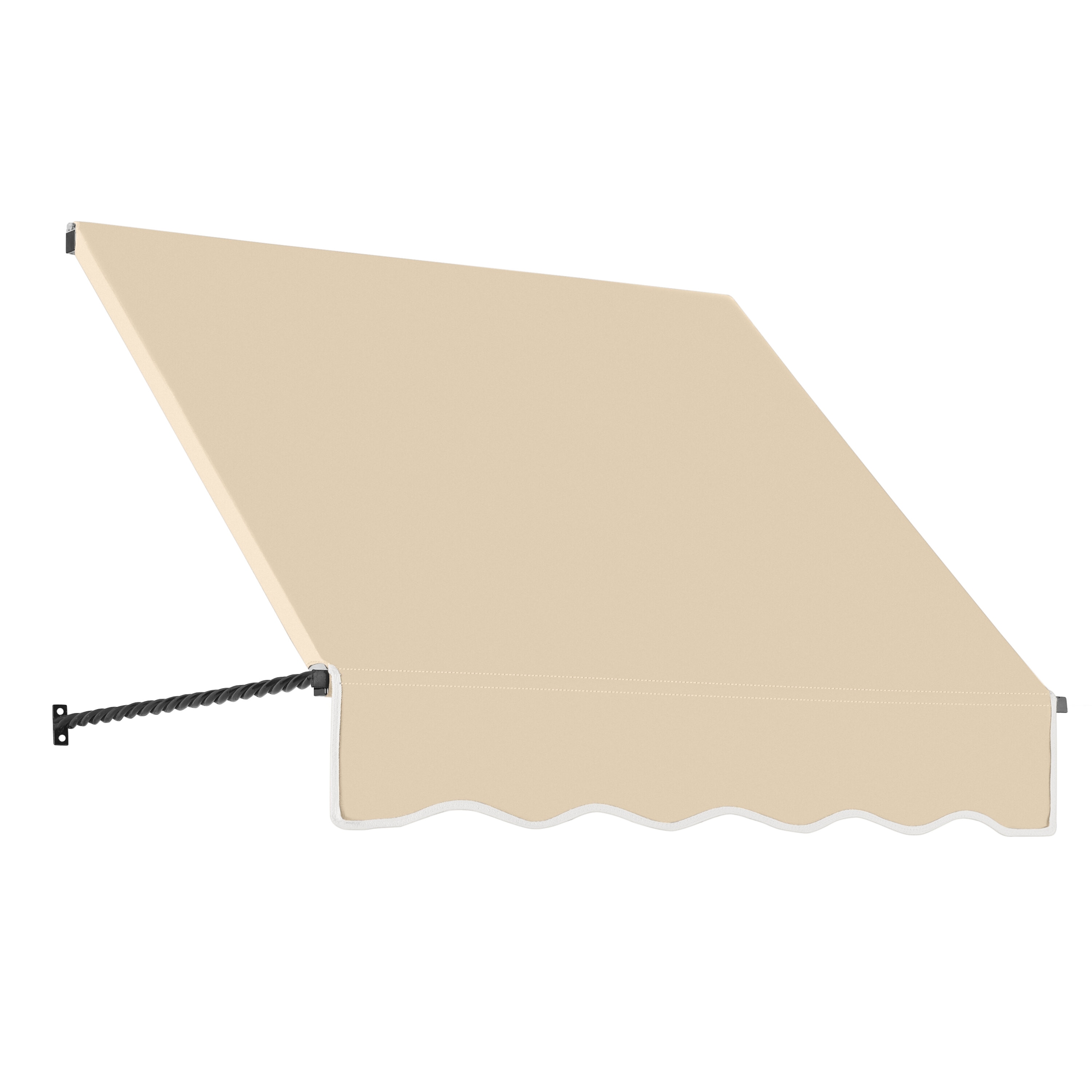 Awntech SANT21-L-3T Santa Fe 40.5-in Wide x 12-in Projection x 24-in Height Fabric Tan Solid Fixed Window/Door Awning