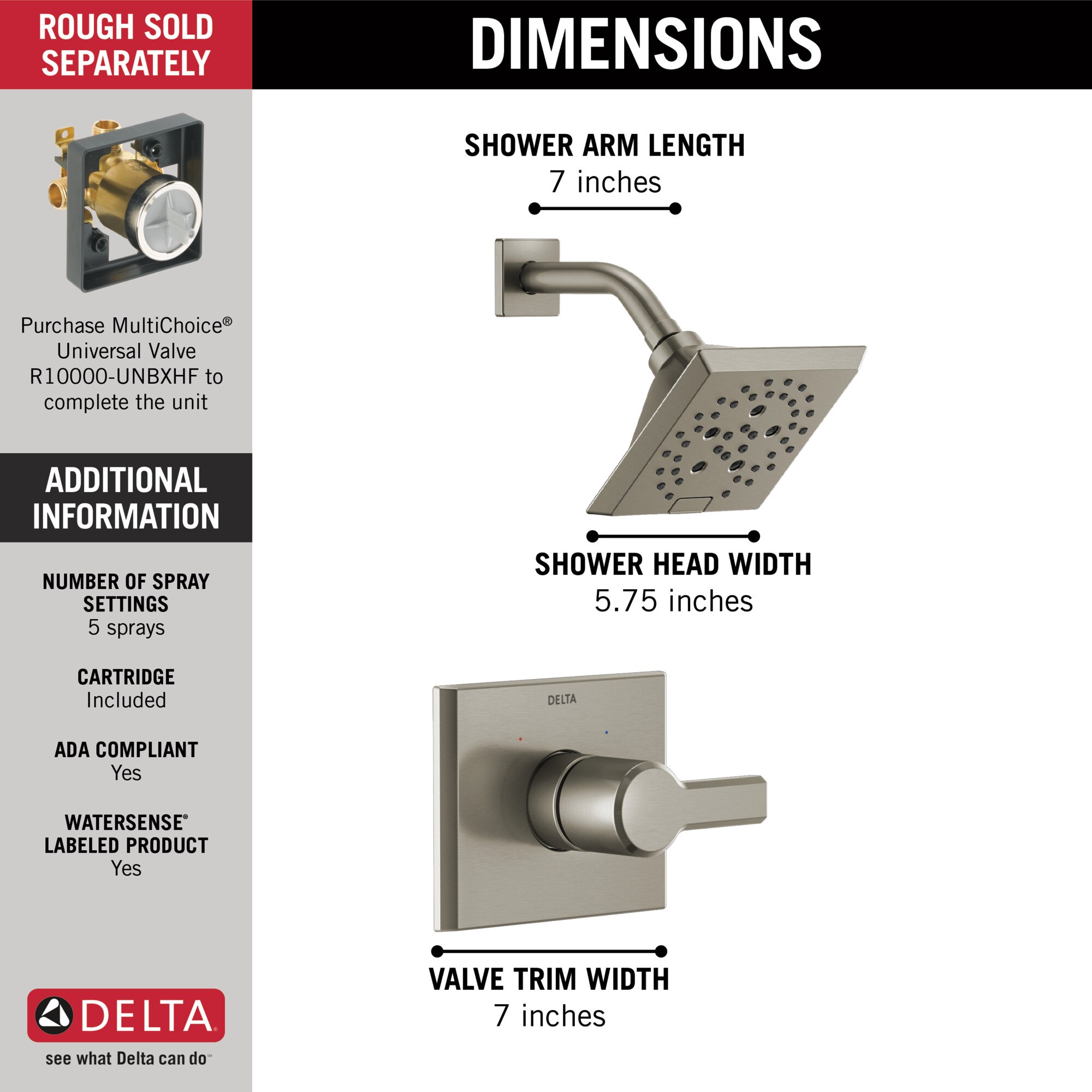 Delta T14299-SS-PR Tub-Shower-Faucets - View #3