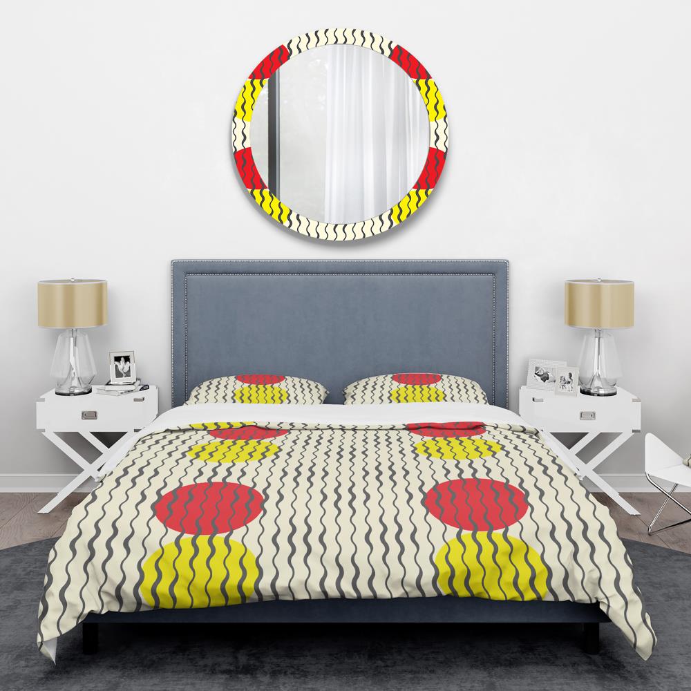 Designart BED24303-Q 3 -Piece Yellow Queen Duvet cover Set