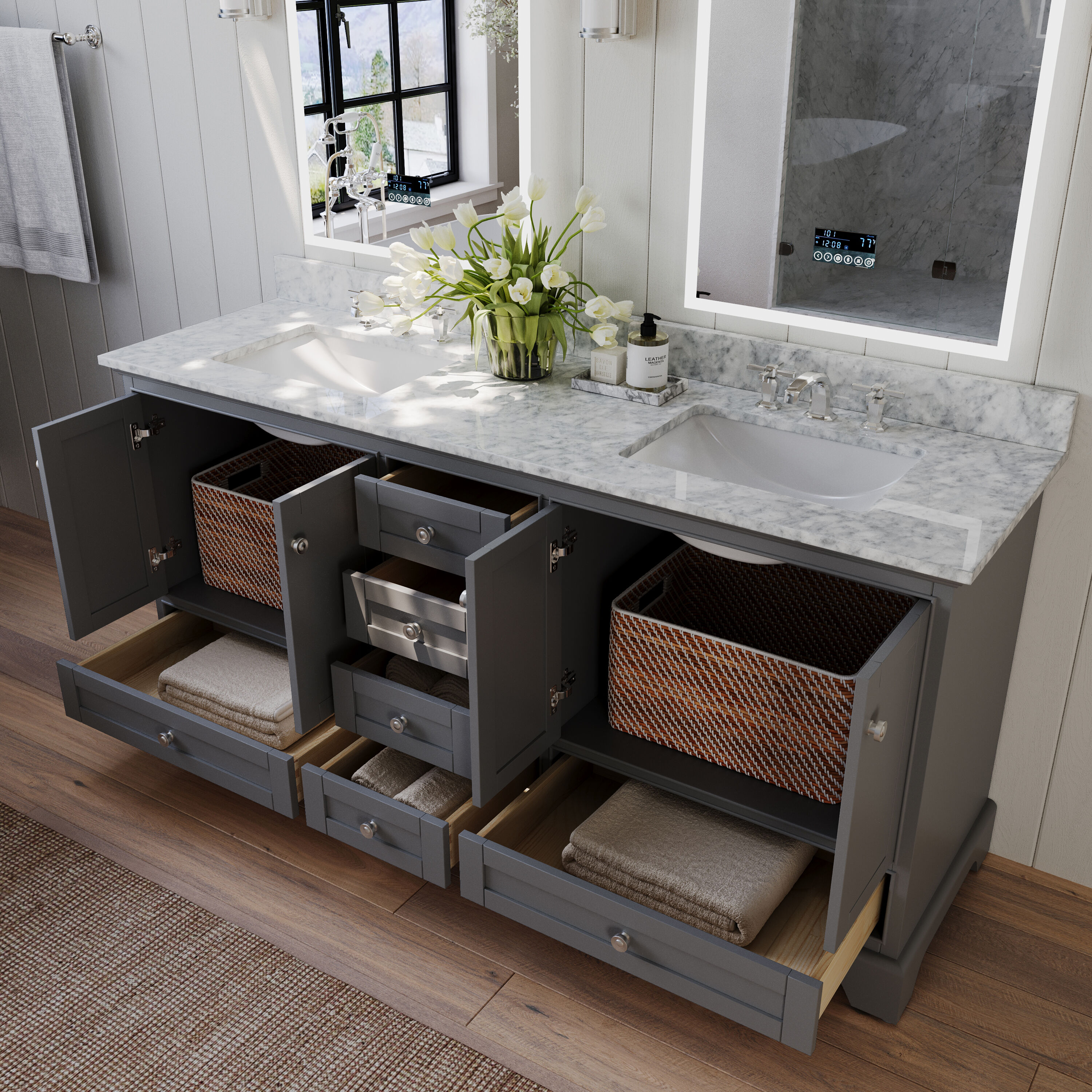 Ancerre Designs VTS-AUDREY-72-SG-CW Bath-Vanity-Combo - View #11