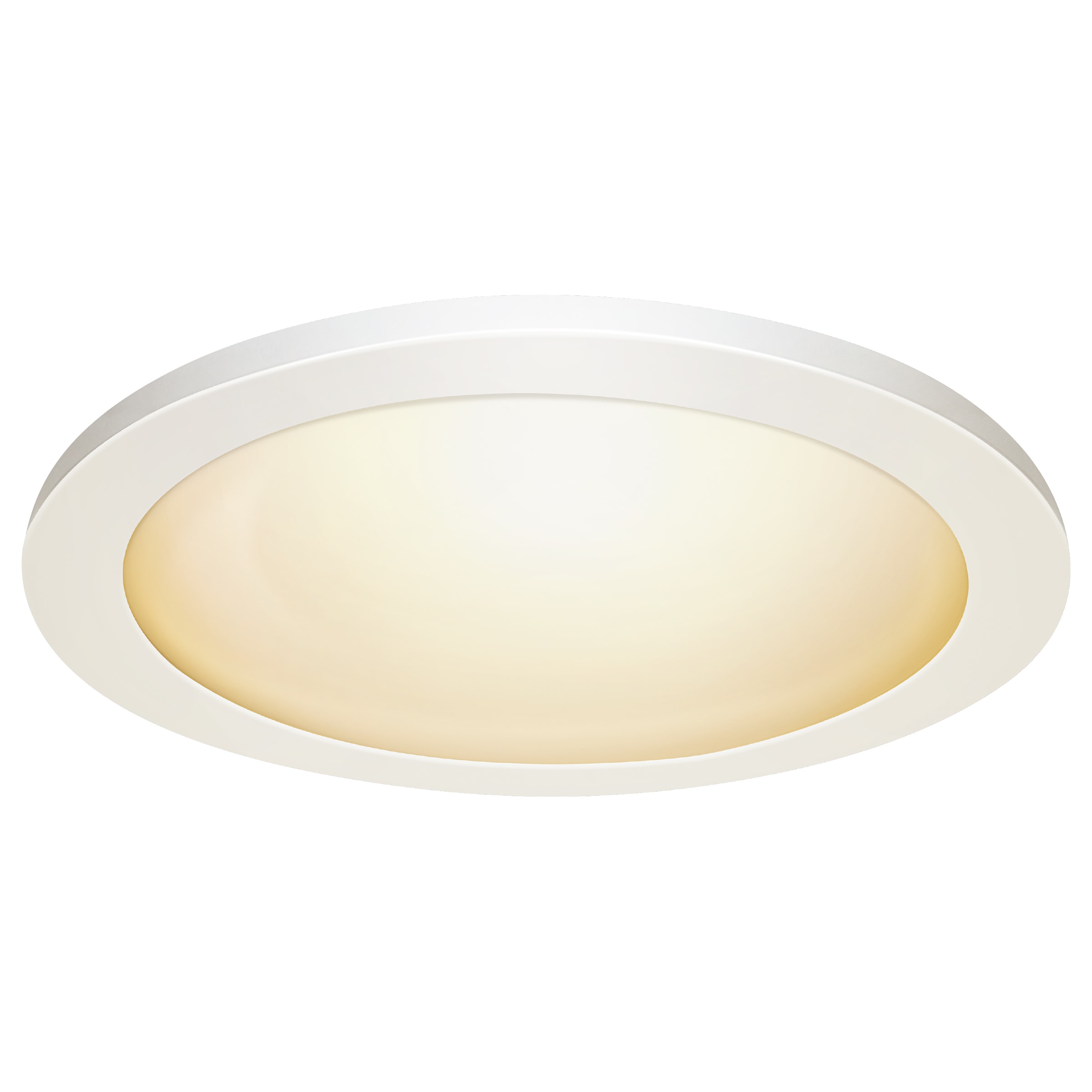 15-Inch White Round Aluminum LED Flush Mount Light
