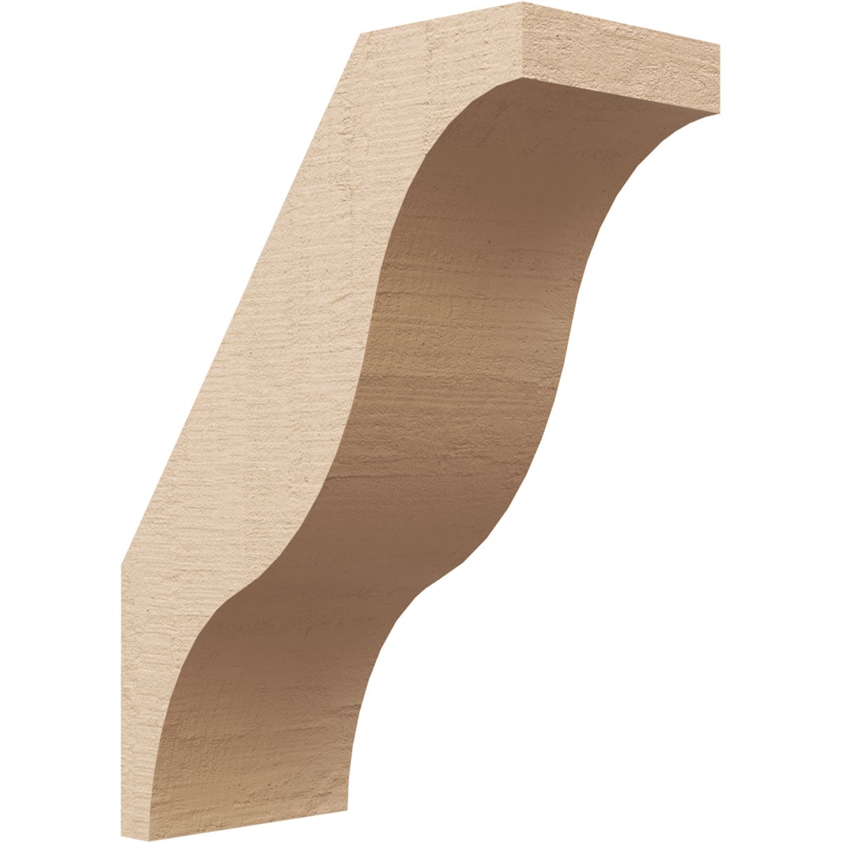 Ekena Millwork BRCUR05X10X14FSTRCPR 5-in x 14-in x 10-in Primed Urethane Funston Rough Cedar TimberThane Knee Brace