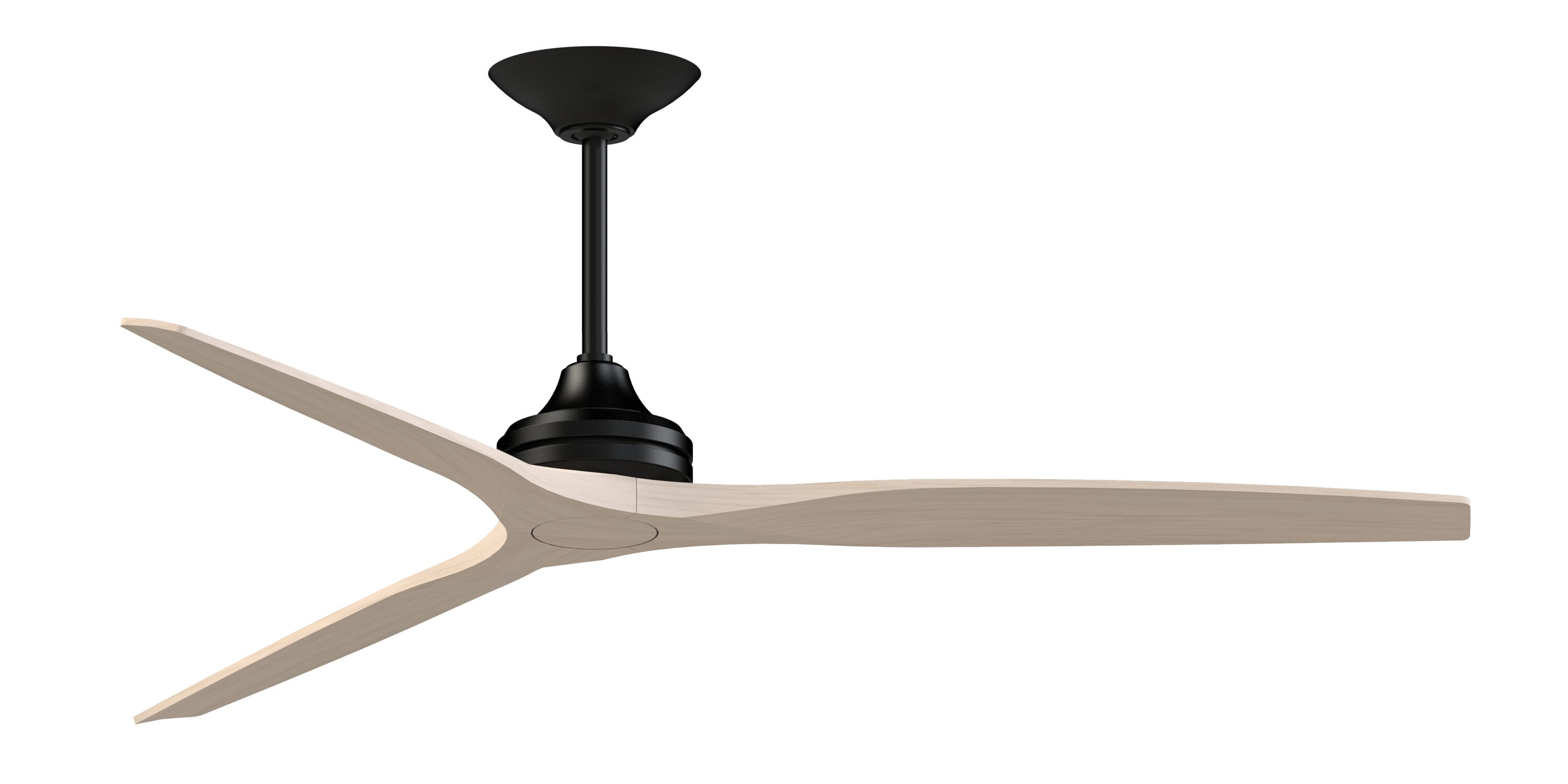 Fanimation FPD6721BBL-72WW Spitfire 72-in Outdoor Smart Black with White Washed Blades Propeller Ceiling Fan Light Kit Compatible - Remote Included ( 3 -Blade )