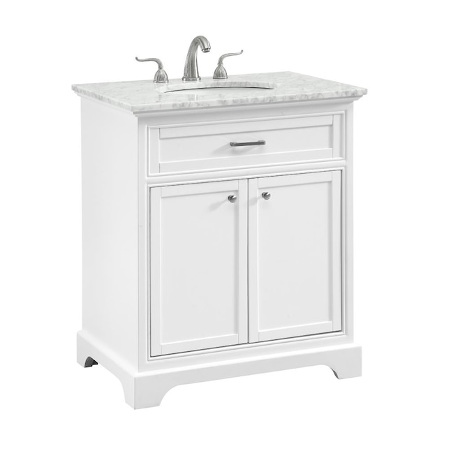 Elegant Decor First Impressions 30-in White Undermount Single Sink ...