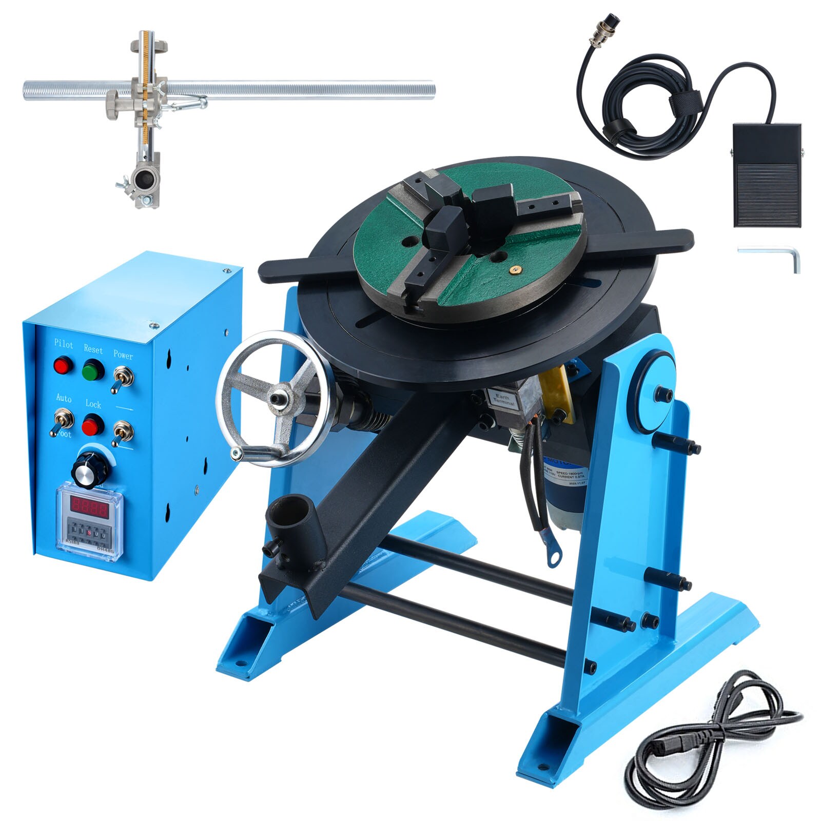 Mecale 66 lb Rotary Welding Positioner with 12.4 in 3-Jaw Chuck - 80W ...