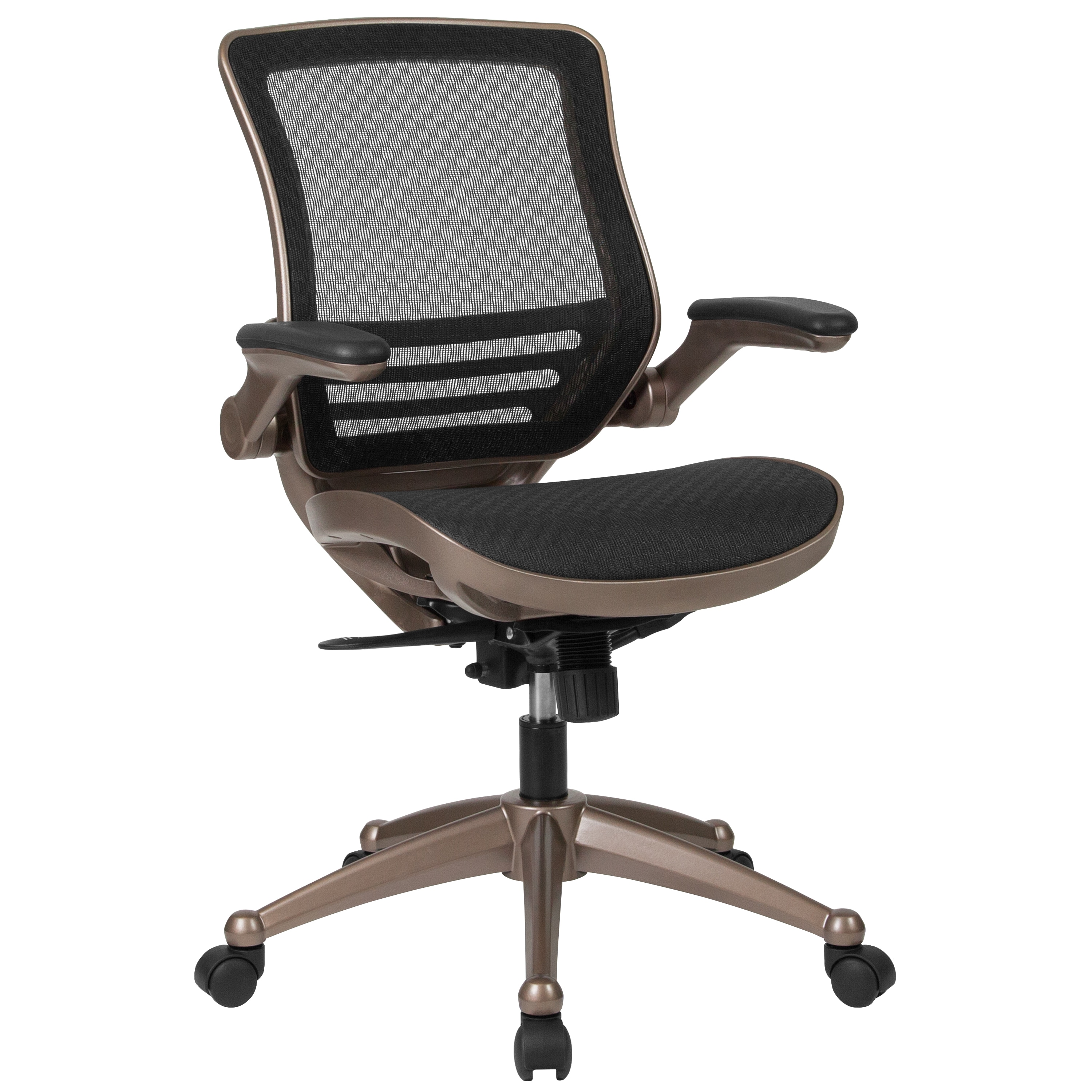 Flash Furniture Black Contemporary Adjustable Height Swivel Mesh Executive  Chair in the Office Chairs department at