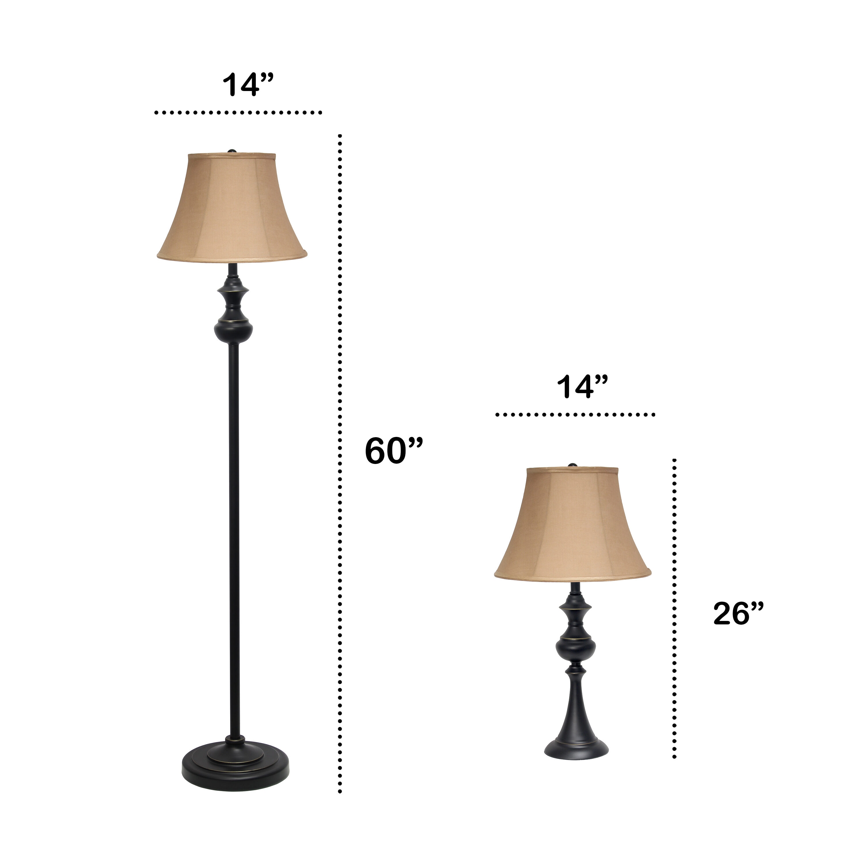 Lalia Home LHS-1007-RZ Lamp-Sets - View #12