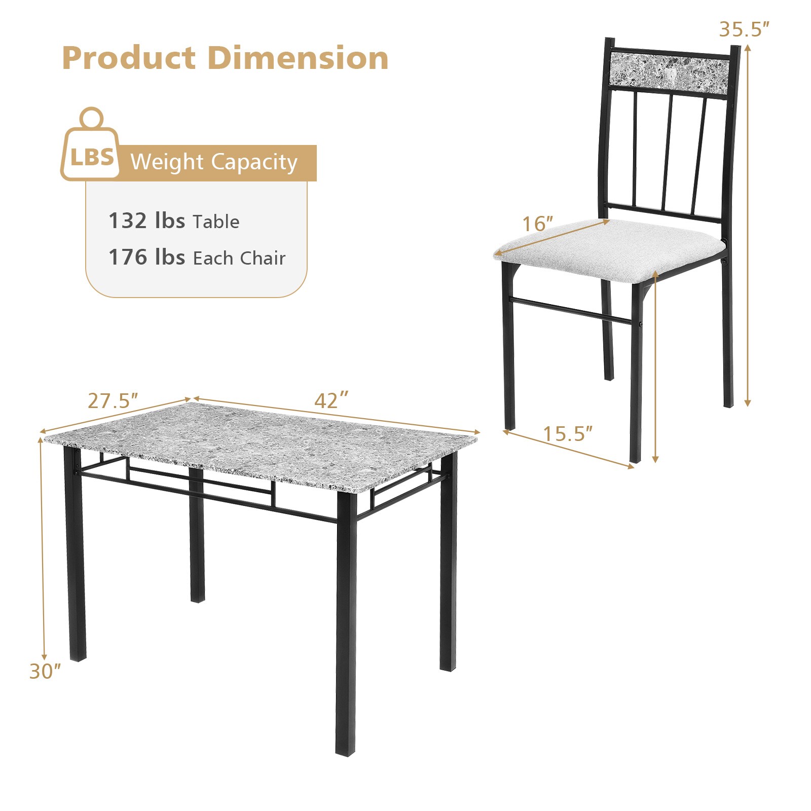 Poinic CWJ61424 Dining-Sets - View #3
