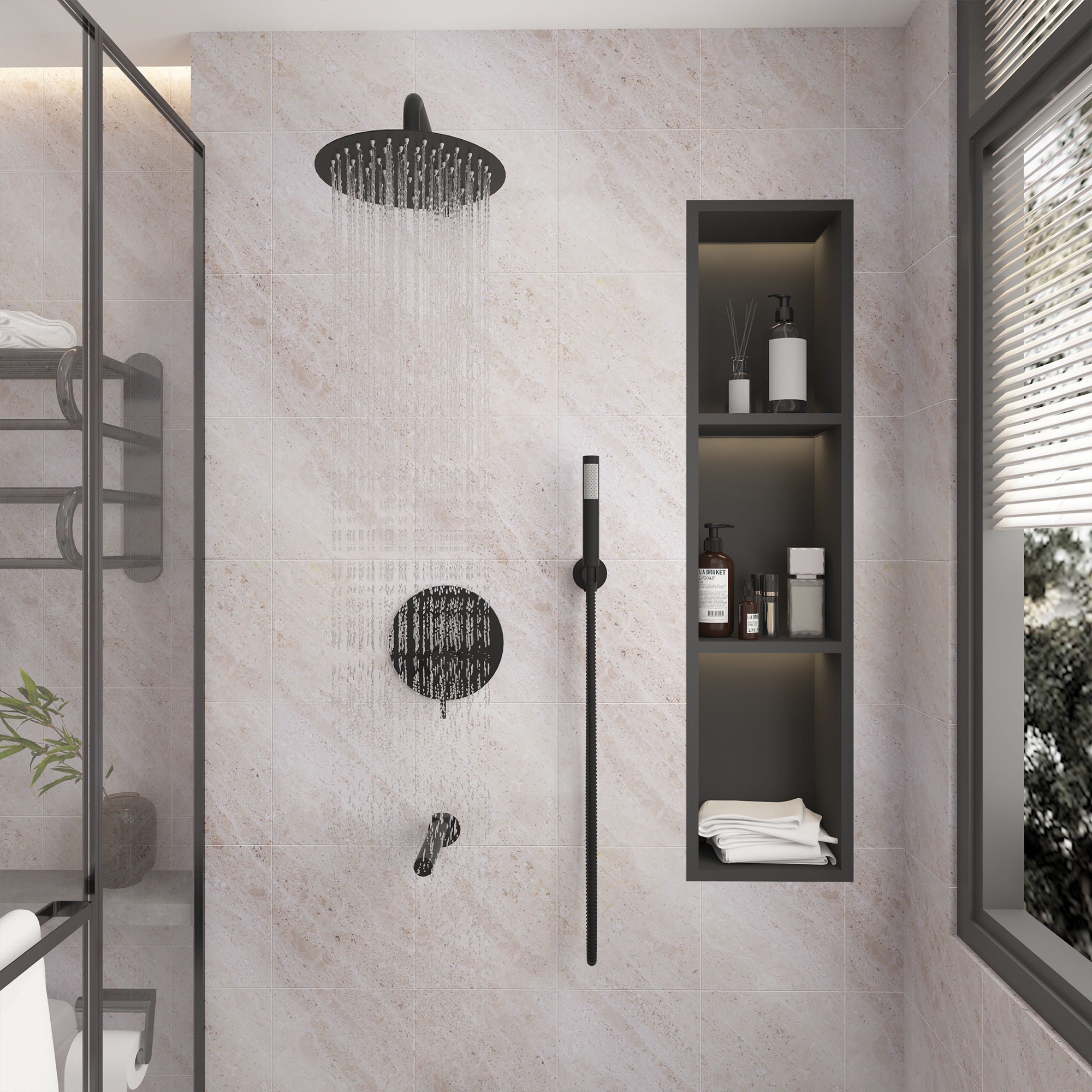 Clihome CHMS-12MB-A3808 Showerhead-Bar-Panels - View #9
