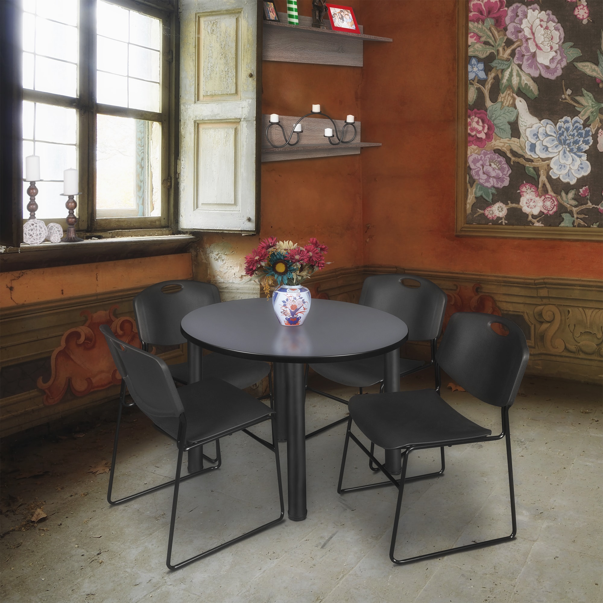 Regency TB42RNDGYBPBK44BK Office-Tables - View #7
