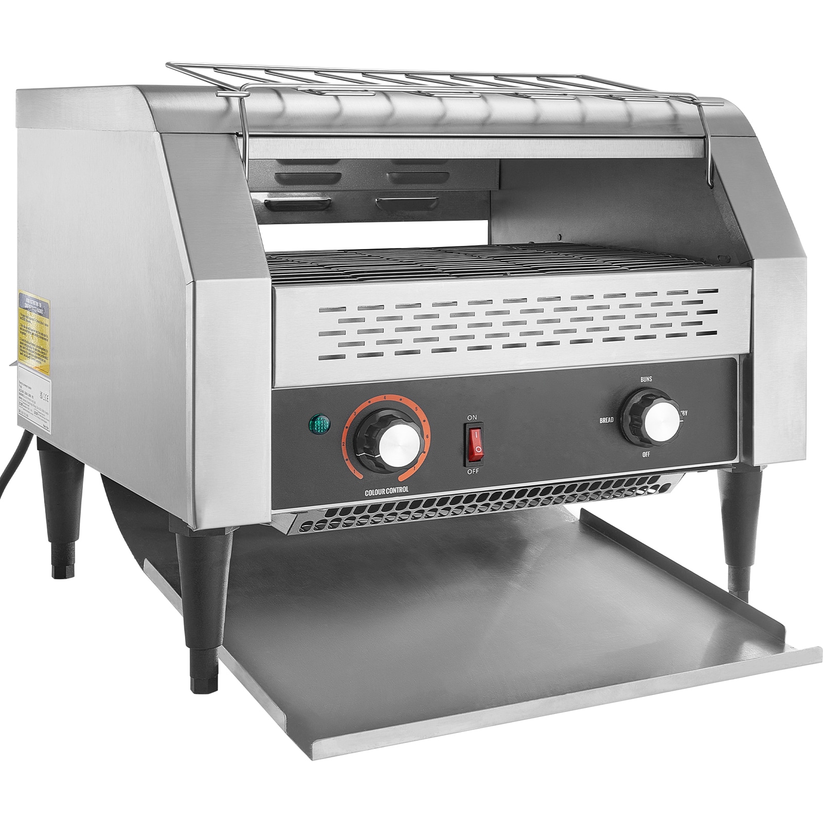 VEVOR SCLSKMBJ450P01914V1 Commercial Conveyor Toaster  450 Slices/Hour Conveyor Belt Toaster  Heavy Duty Stainless Steel Commercial Toaster Oven  Electric Restaurant Commercial Toaster for Toast Bun  Bagel  Bread