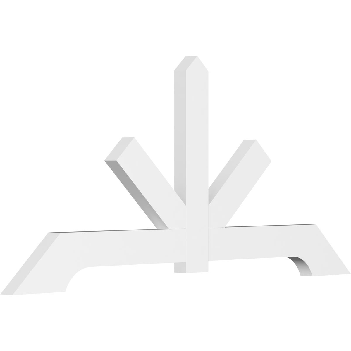 Ekena Millwork GBP060X28X0204VAN00 Vanguard White PVC Gable bracket