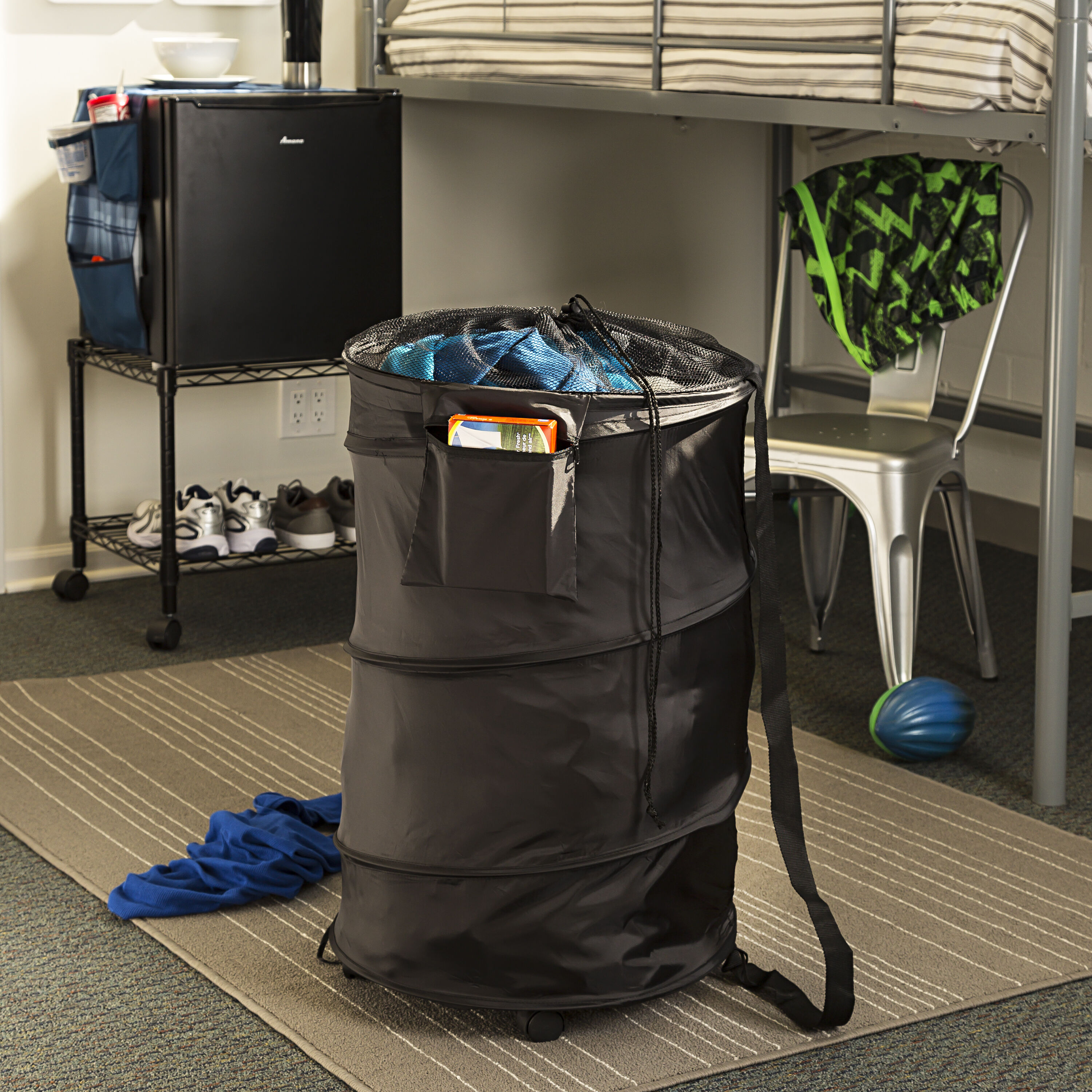 Honey-Can-Do HMP-01454 Black Metal Hamper and Basket Set