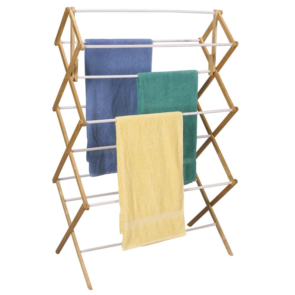 Household Essentials 3-Tier 61-in Stainless Steel Drying Rack in the  Clotheslines & Drying Racks department at