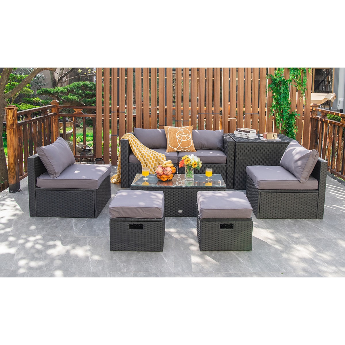 Forclover HYFE-68605GR Patio-Conversation-Sets - View #9