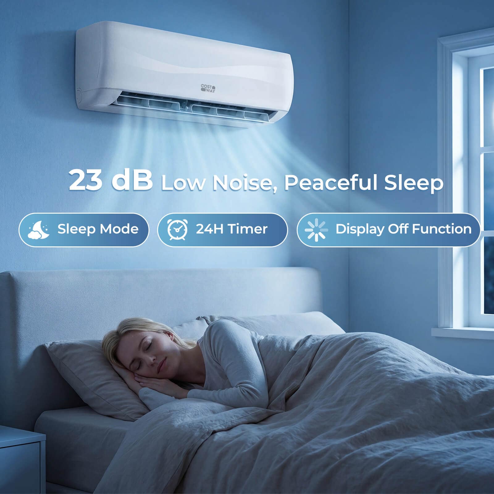 Costway  9100 BTU Mini Split Air Conditioner and Heater with Heat Pump and Full Installation Kit Sansujyuku sansujyuku.com