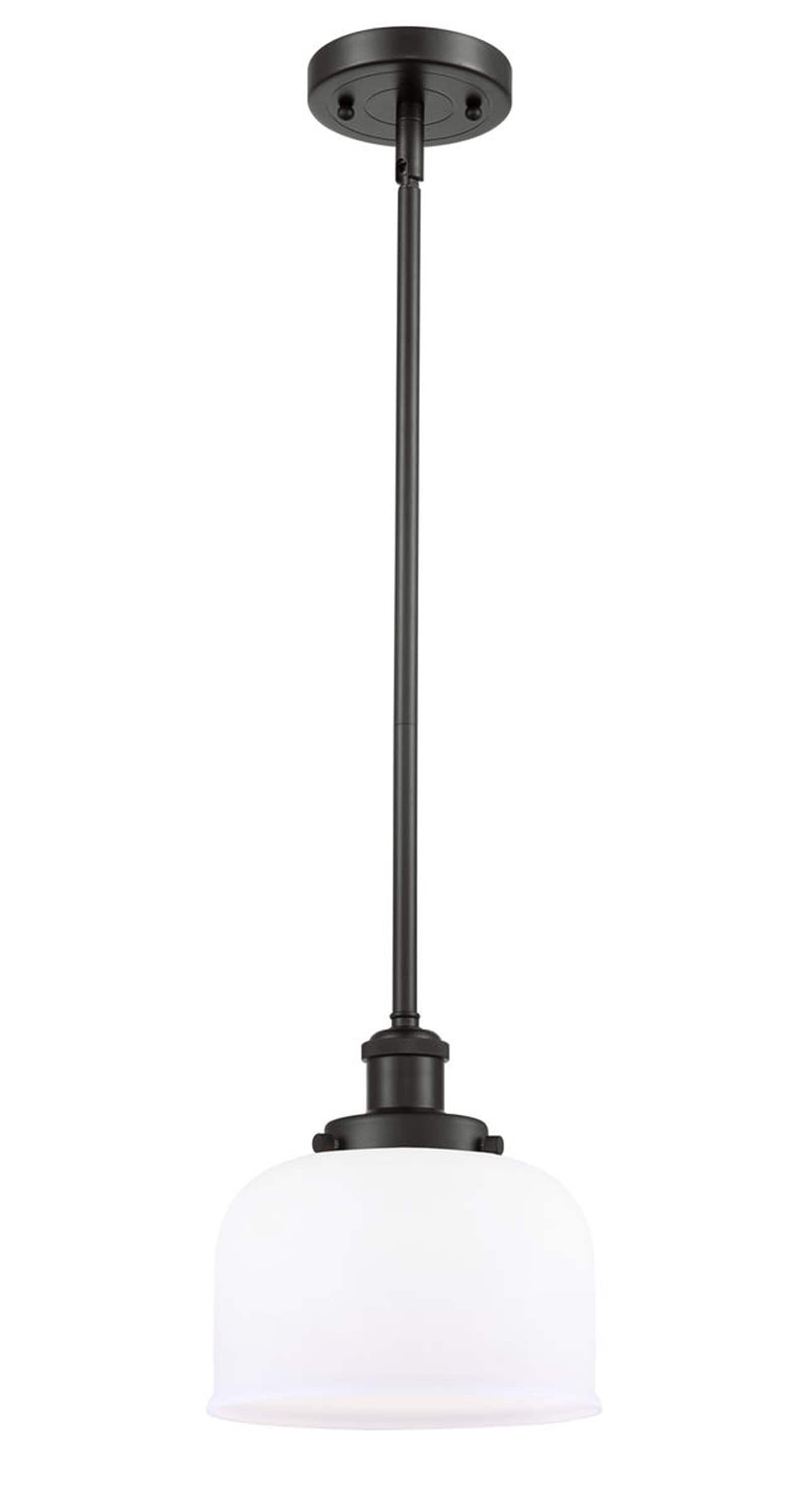 Innovations Lighting 916-1S-OB-G71 Bell Oil Rubbed Bronze Industrial Opal glass Bell Medium Hanging Pendant light