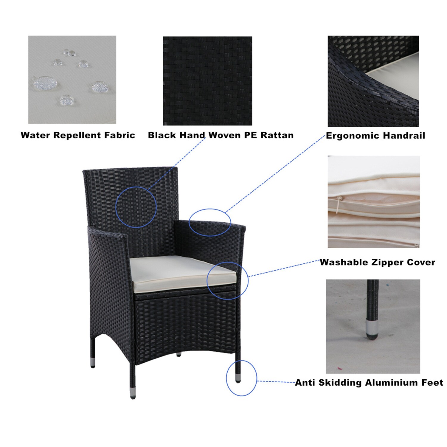 GZMR GM-DH-00053 Patio-Dining-Sets - View #10