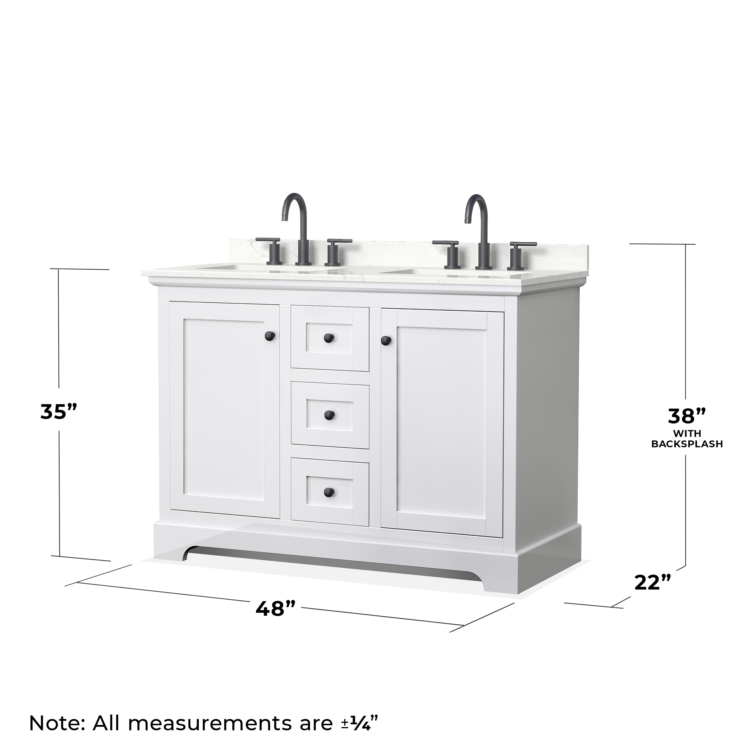 Wyndham Collection WCV232348DWBGTUS3M46 Bath-Vanity-Combo - View #6