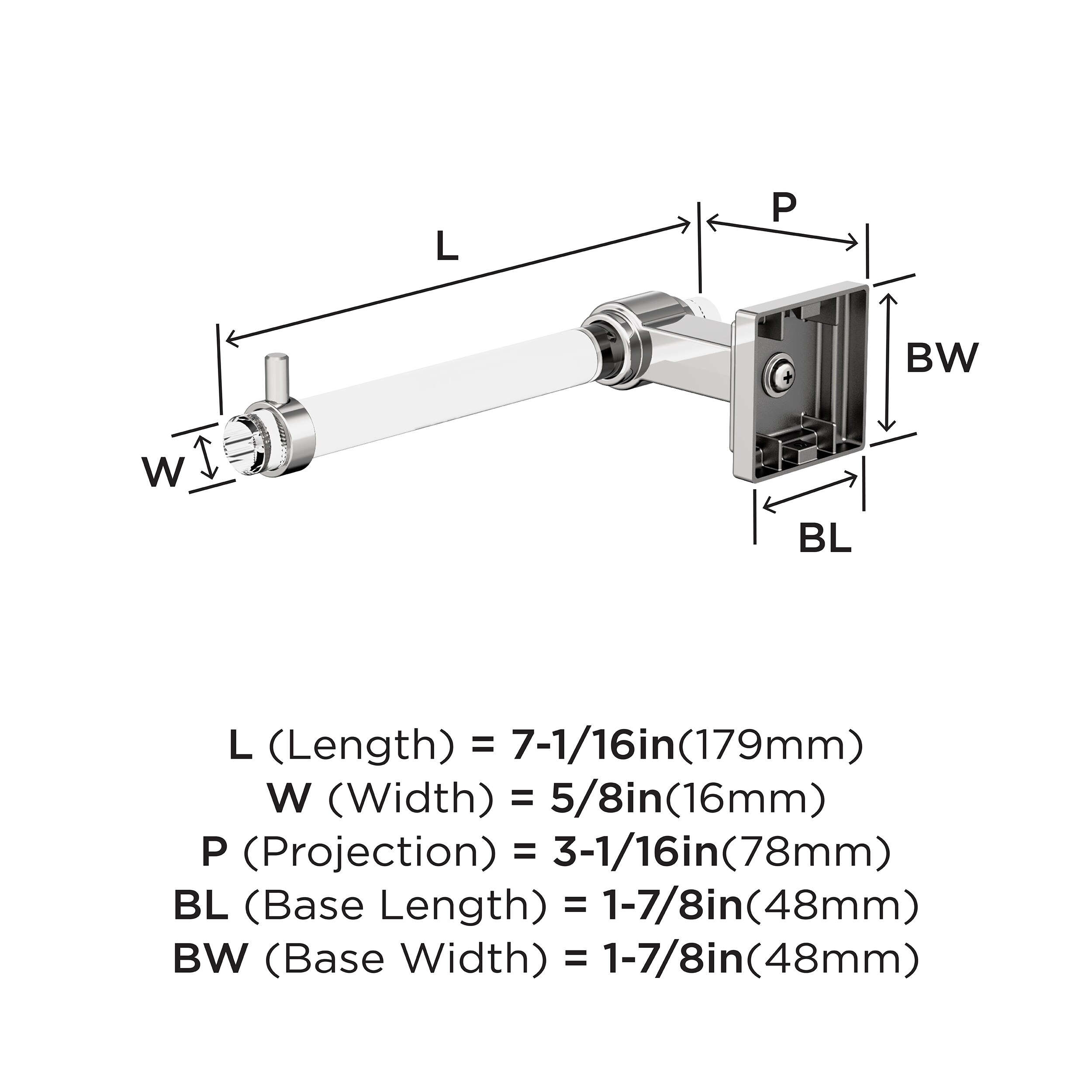 Glacio Clear and Chrome Single Post Toilet Paper Holder