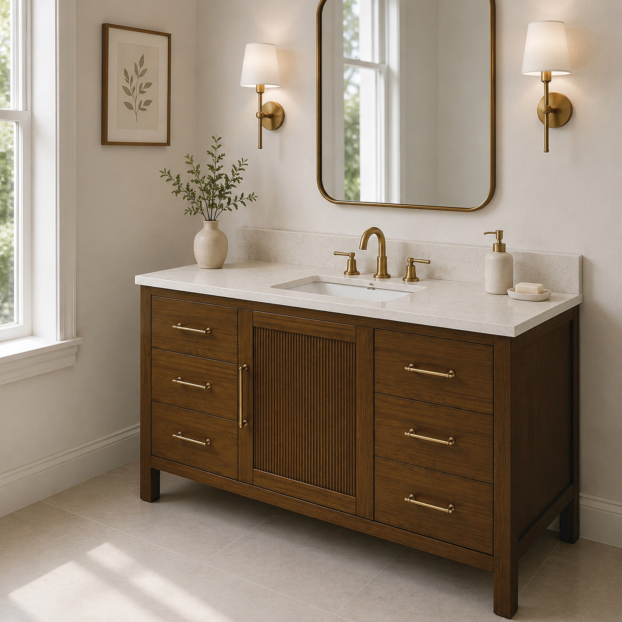WonderLand VANBB48WALOAK-SKY-B Bath-Vanity-Combo - View #4