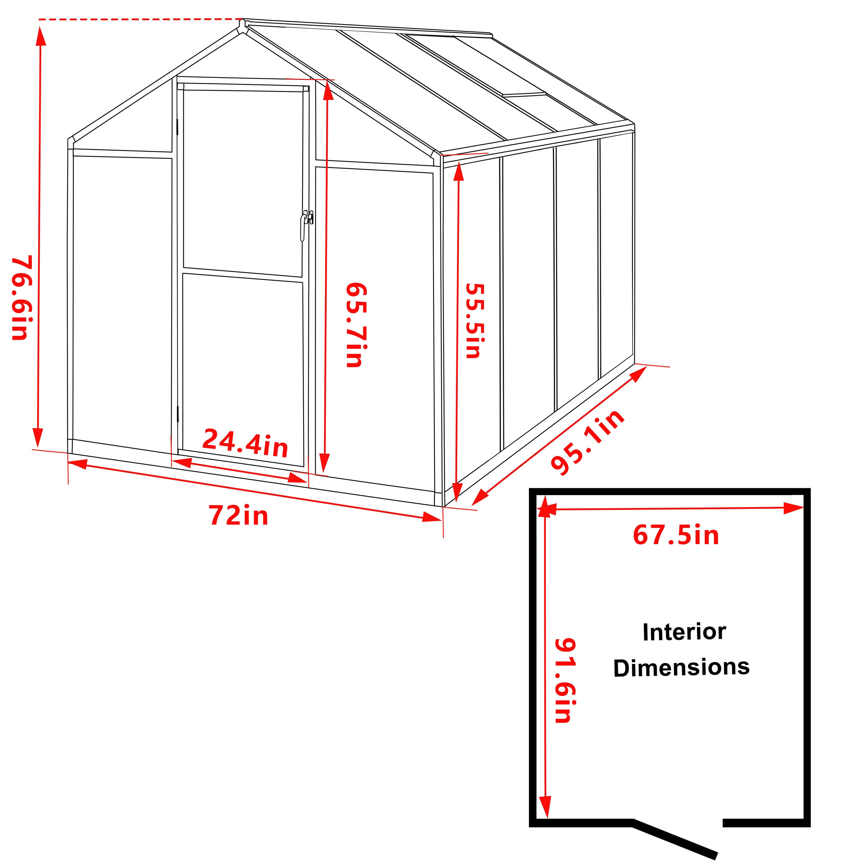 VEIKOUS PG0101-09-VGY greenhouses - View #2