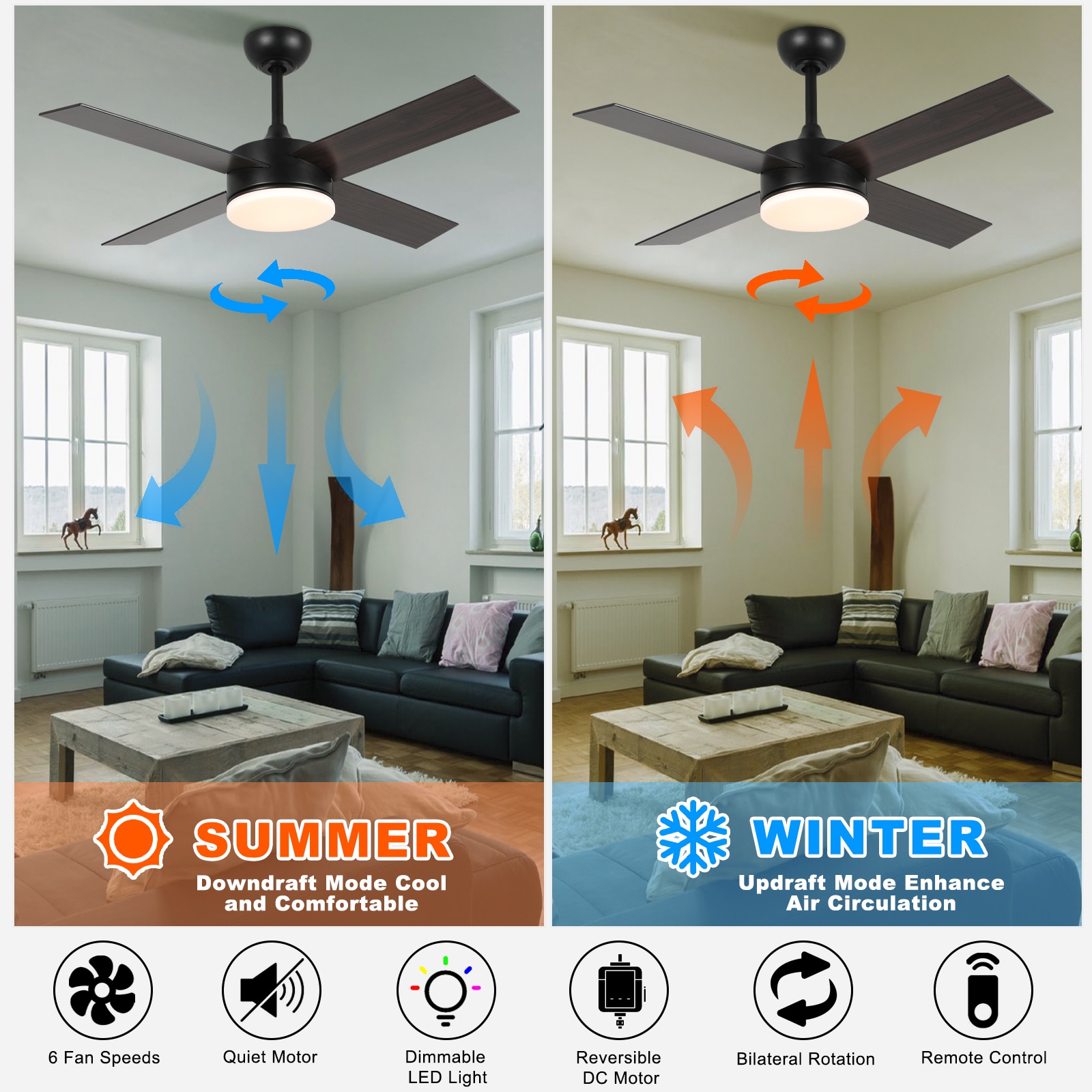 JUSHUA HM-42B-B4 Ceiling-Fans - View #3