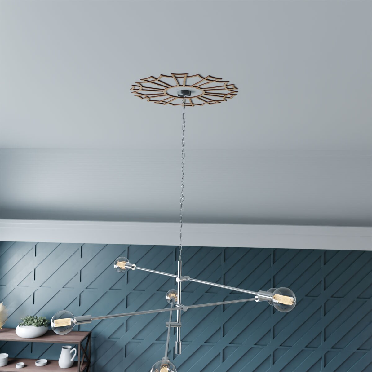 Ekena Millwork CMWP18X18X0250AURO Ceiling-Medallions - View #7
