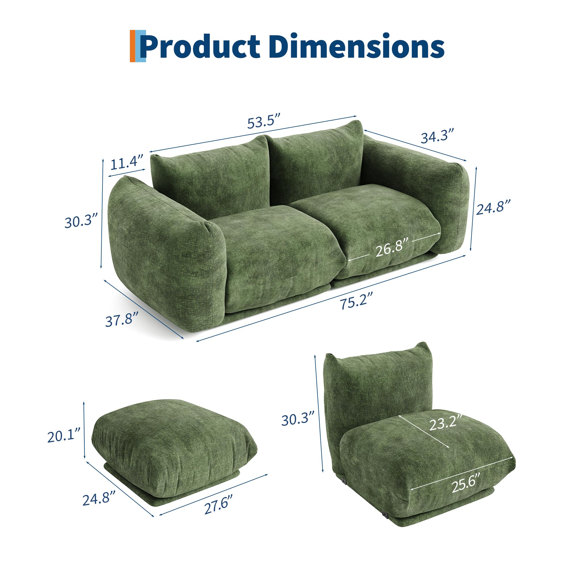 GarveeLife YXY01Y0T9R8E7W6Q5 Sofas-Loveseats - View #2