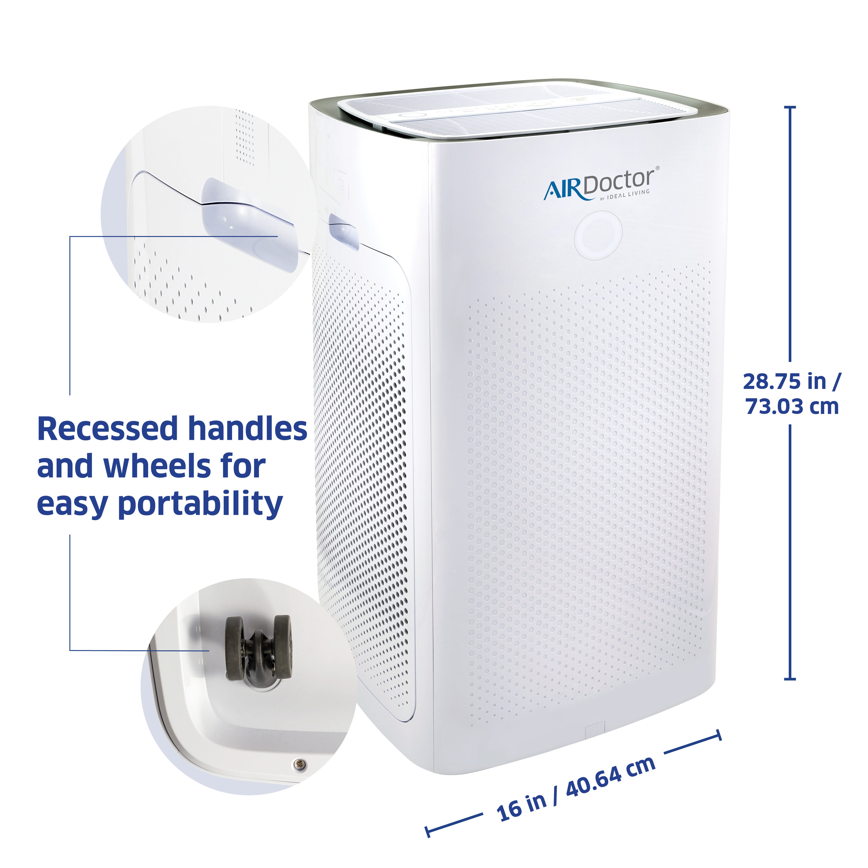 White Extra Large HEPA Filter Air Purifier with Ionic Function