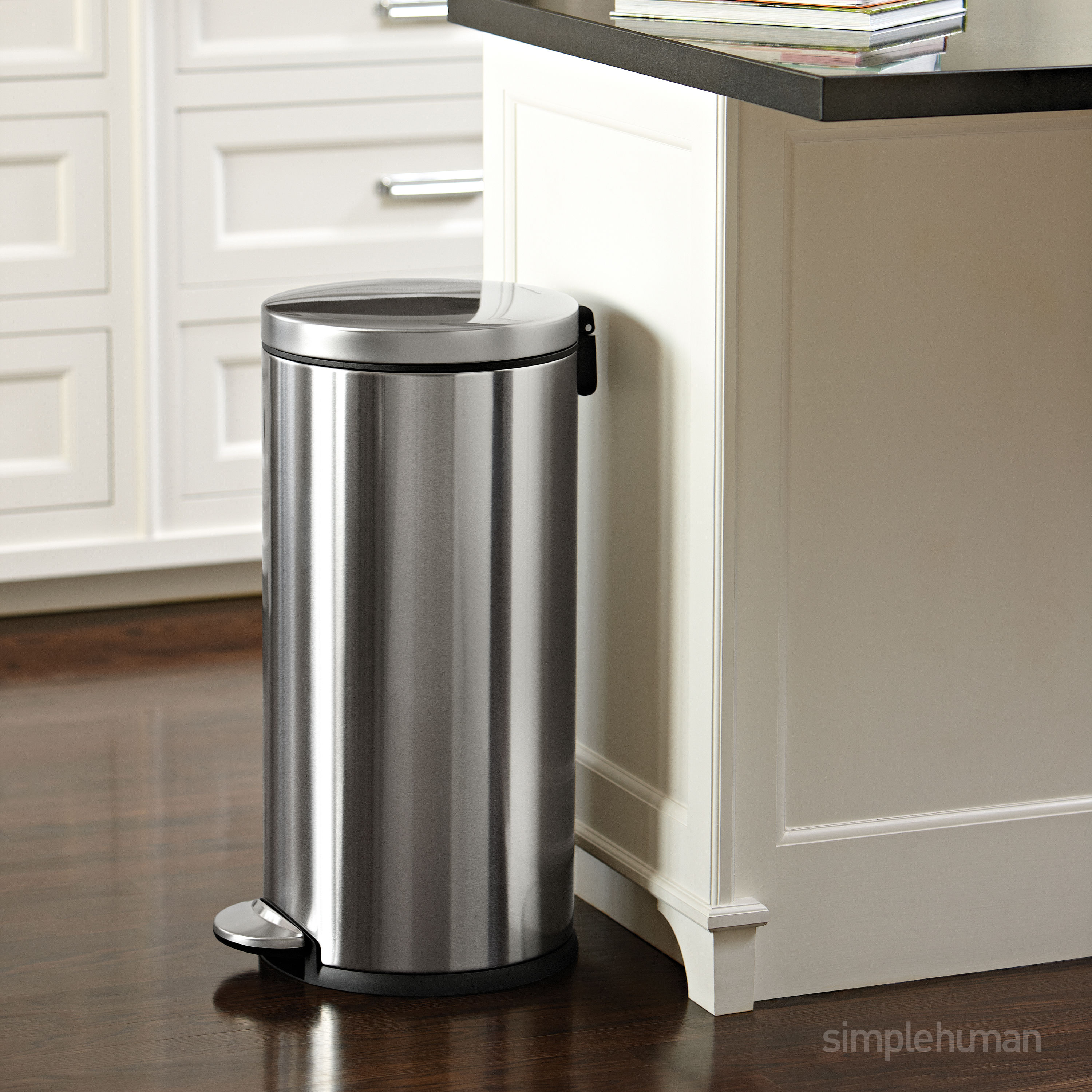 simplehuman 4-Liter Brushed Stainless Steel Touchless Kitchen Trash Can  Outdoor in the Trash Cans department at