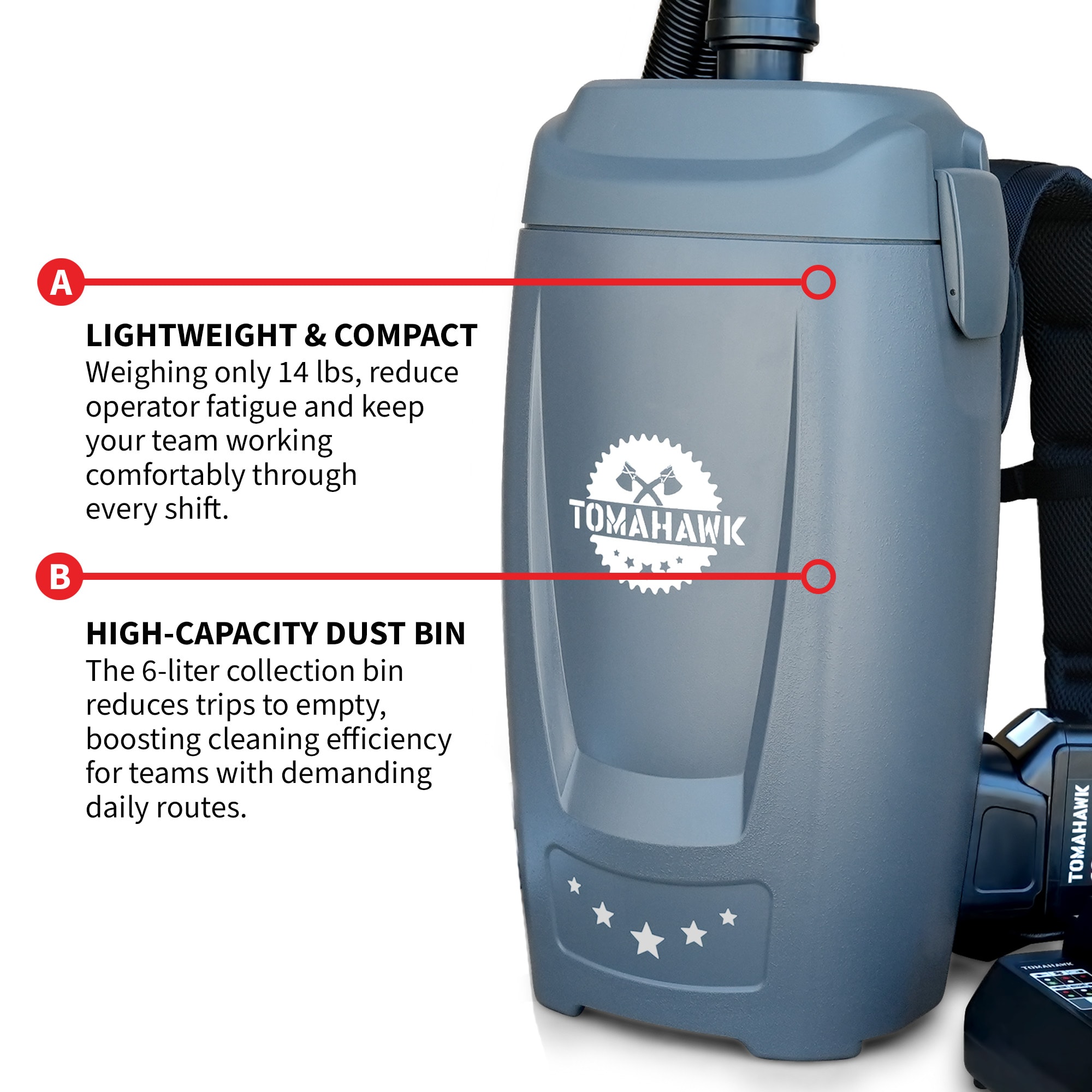 Tomahawk Power TVAC6MAX Backpack-Vacuums - View #5
