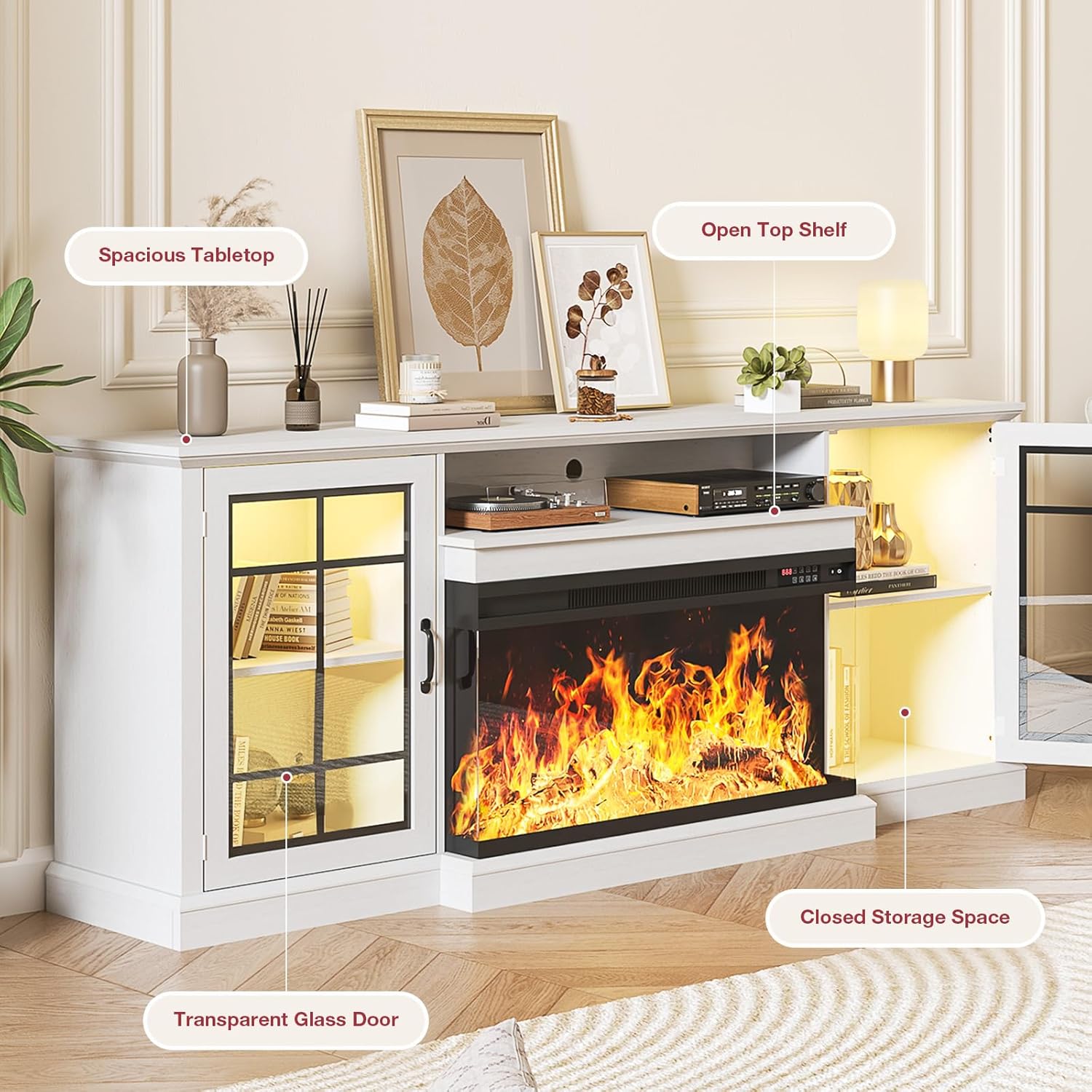 Bapipro TE34A80WB Electric-Fireplaces - View #6