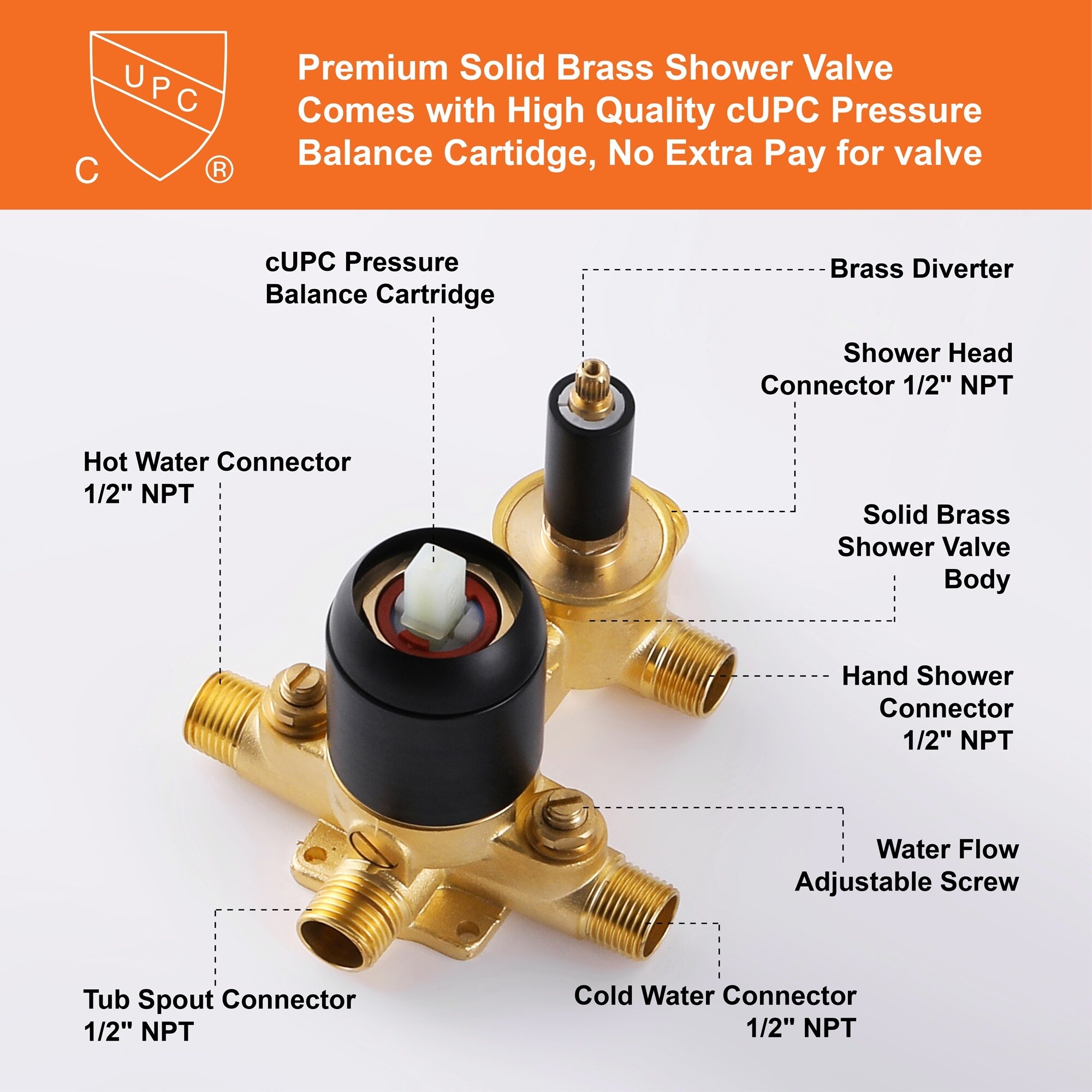 Boyel Living BL88051B-12 Showerhead-Bar-Panels - View #8