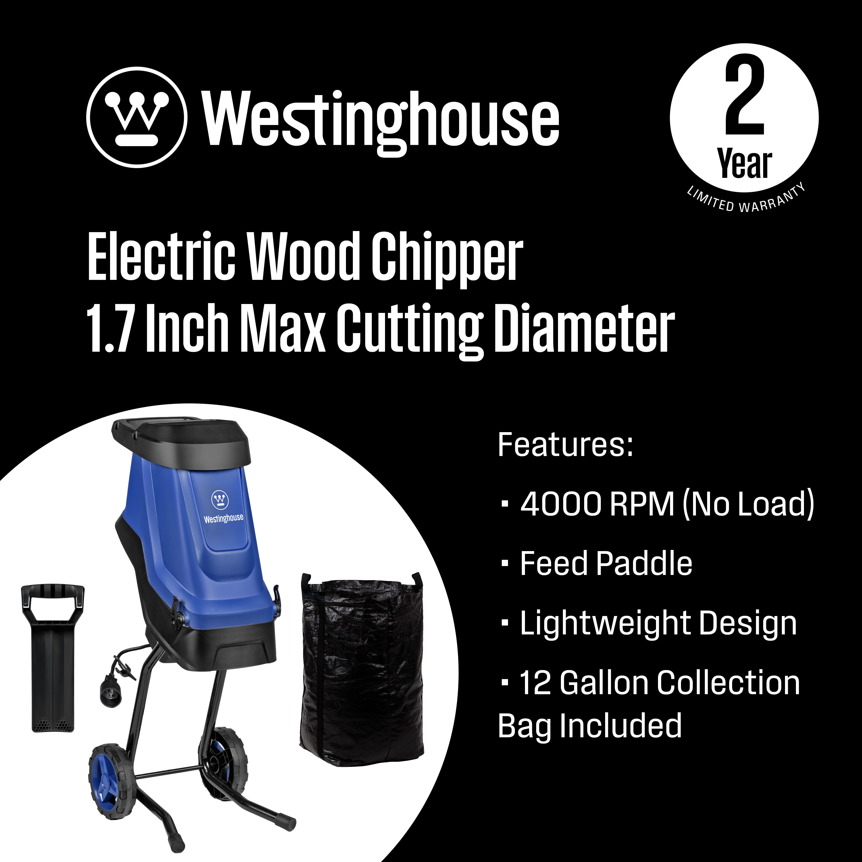 Westinghouse W1.7WCAC Electric-Chipper-Shredders - View #2