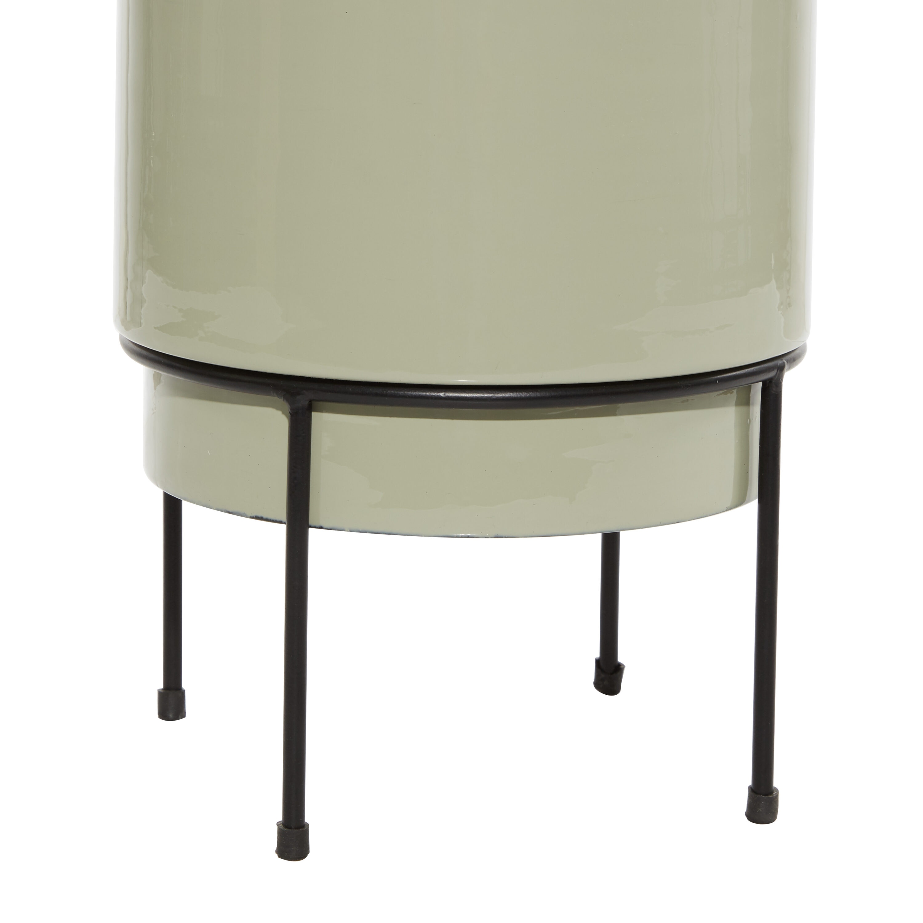 Beige Metal Contemporary Indoor/Outdoor Pot Planter Set