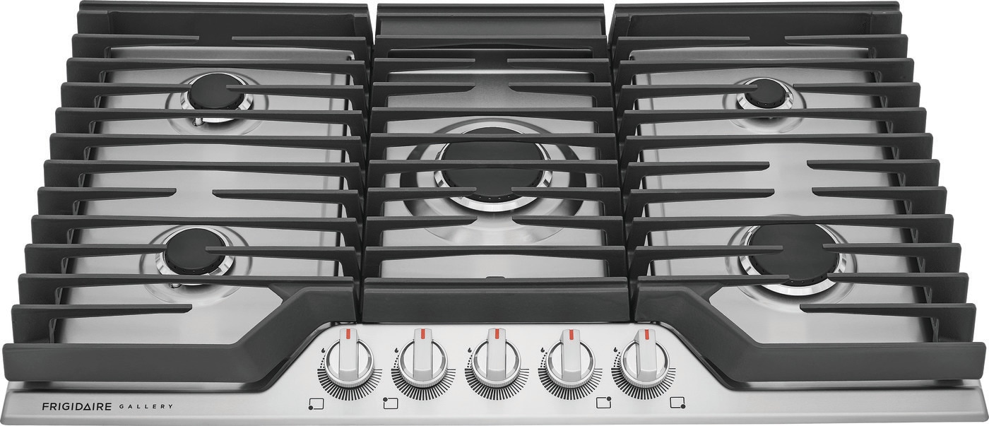 Frigidaire 36-in 5 Burners Stainless Steel Gas Cooktop in the Gas 