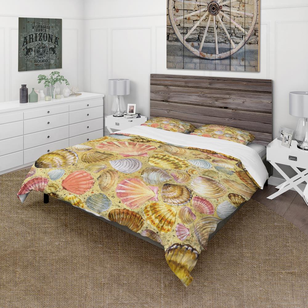 Designart BED8940-K 3 -Piece Yellow King Duvet cover Set