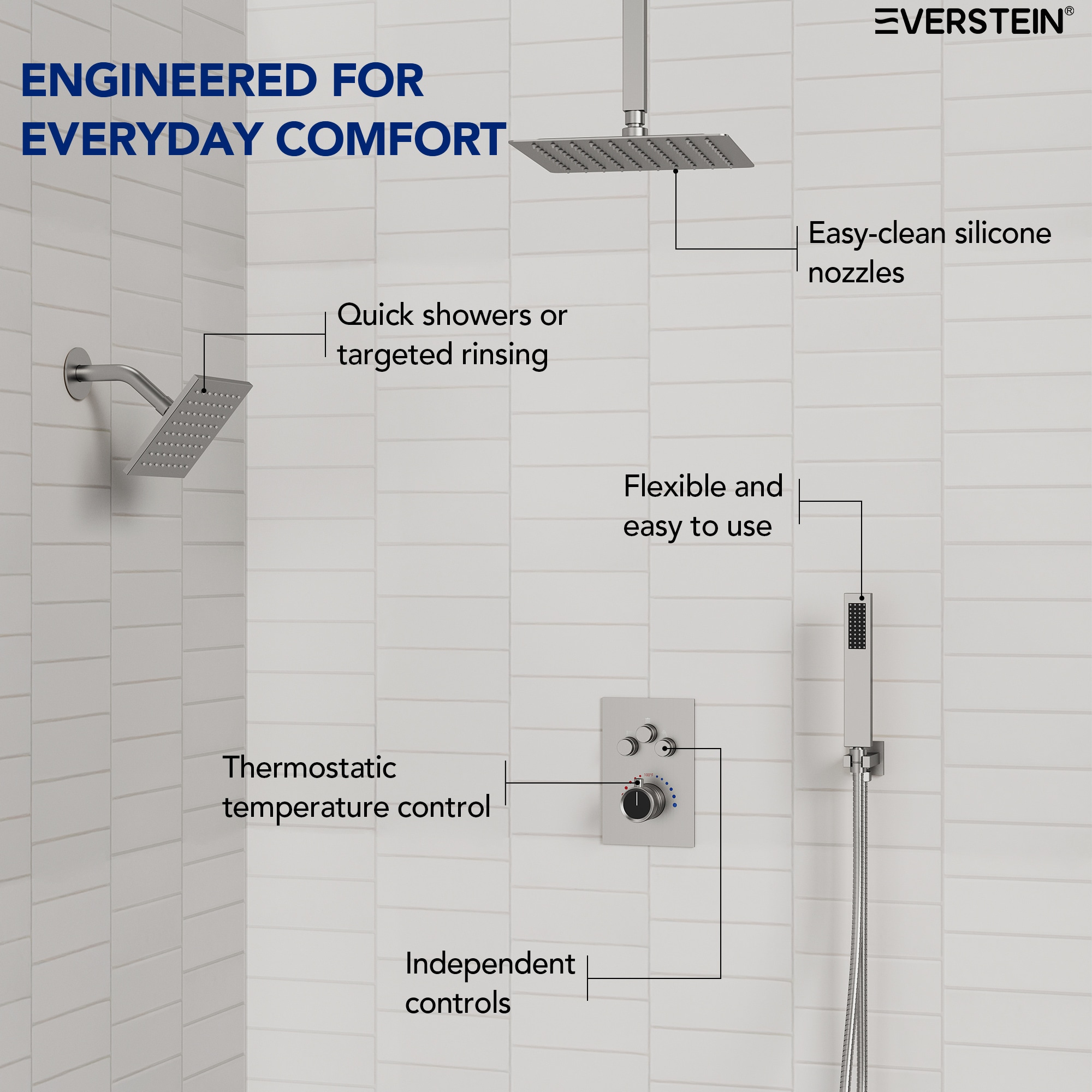 EVERSTEIN Q-925-OTOP Tub-Shower-Faucets - View #7