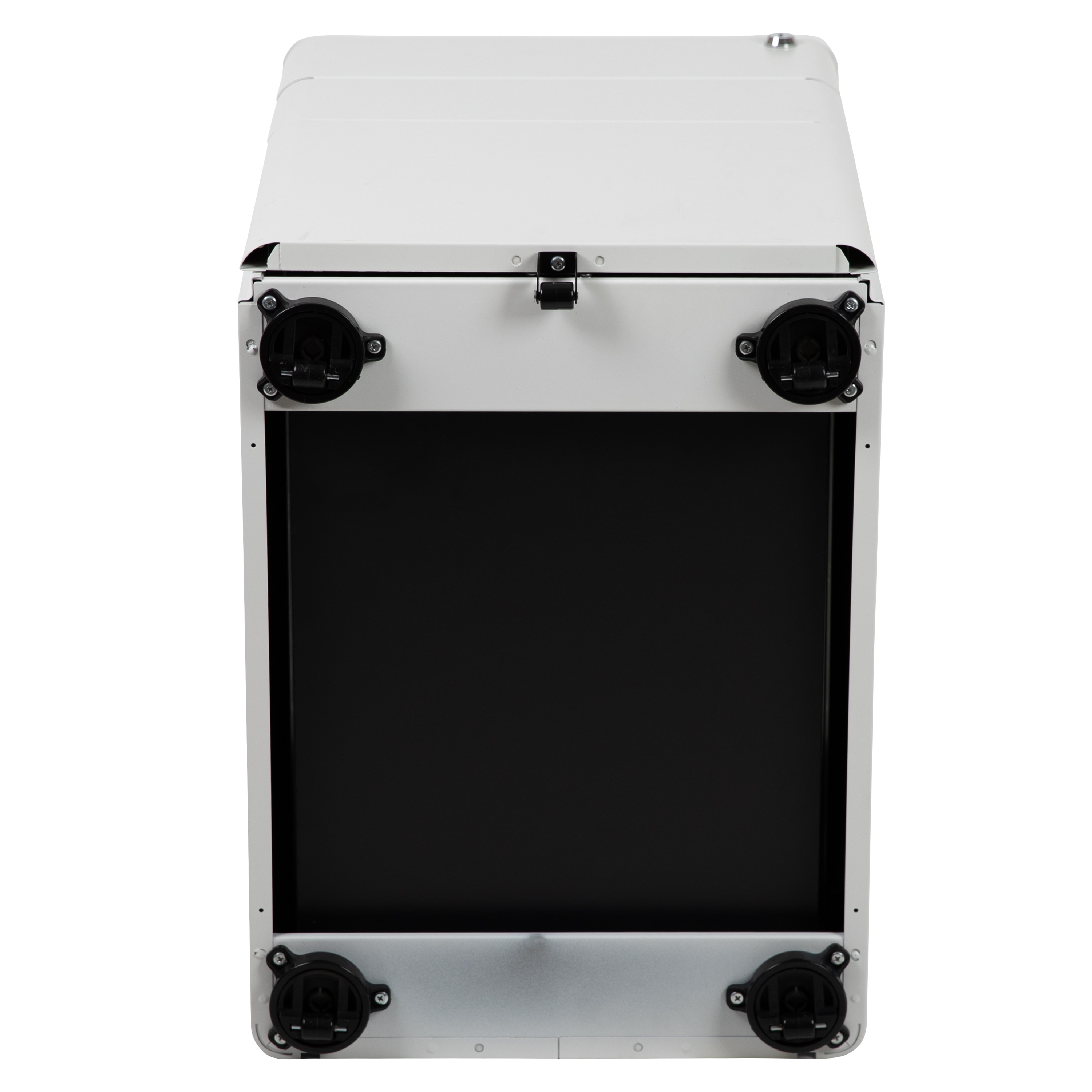 White Mobile 3-Drawer Lockable Filing Cabinet with Casters