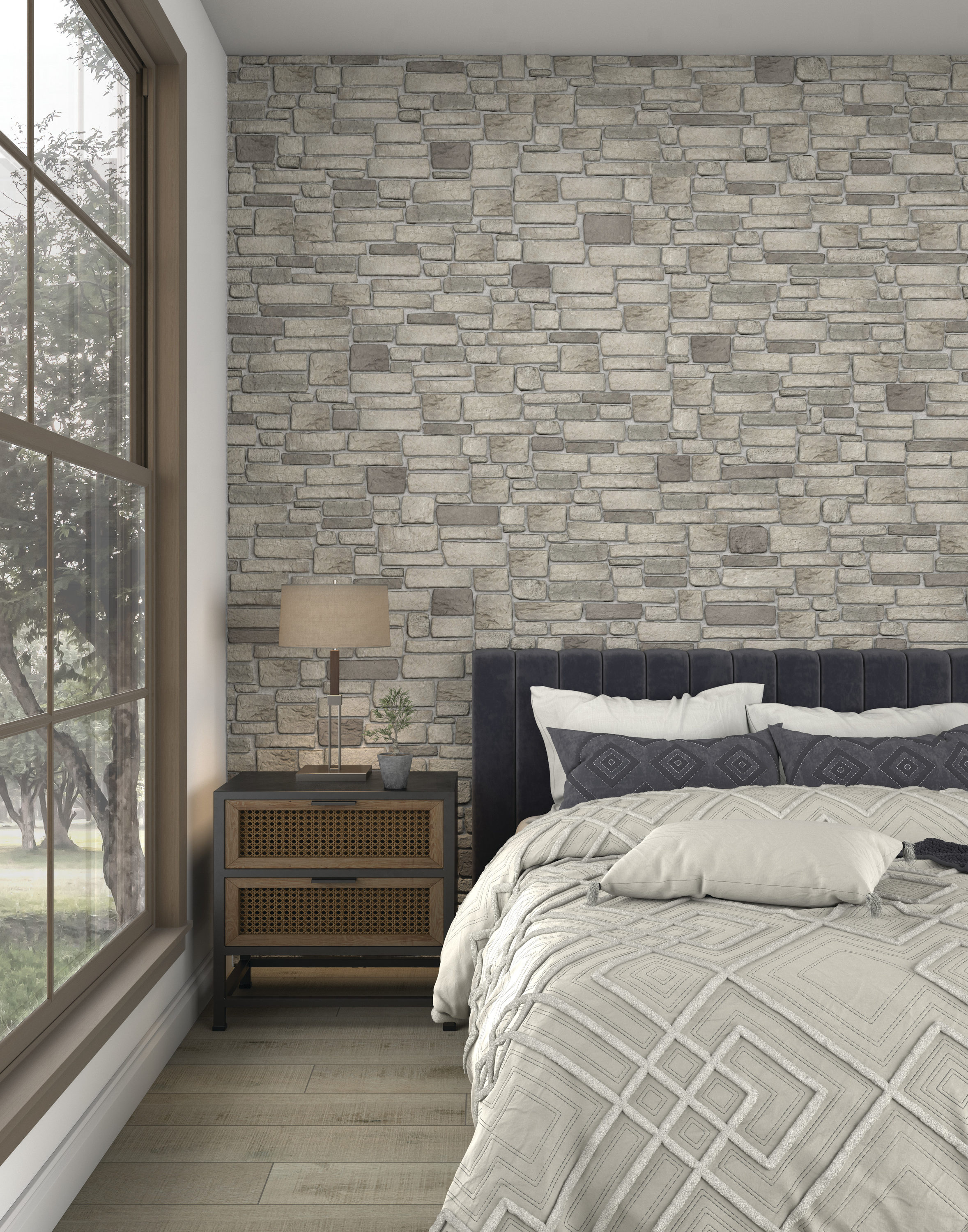 American Olean Cobblebrook 4.92-lin ft Gray Stone Veneer at Lowes.com