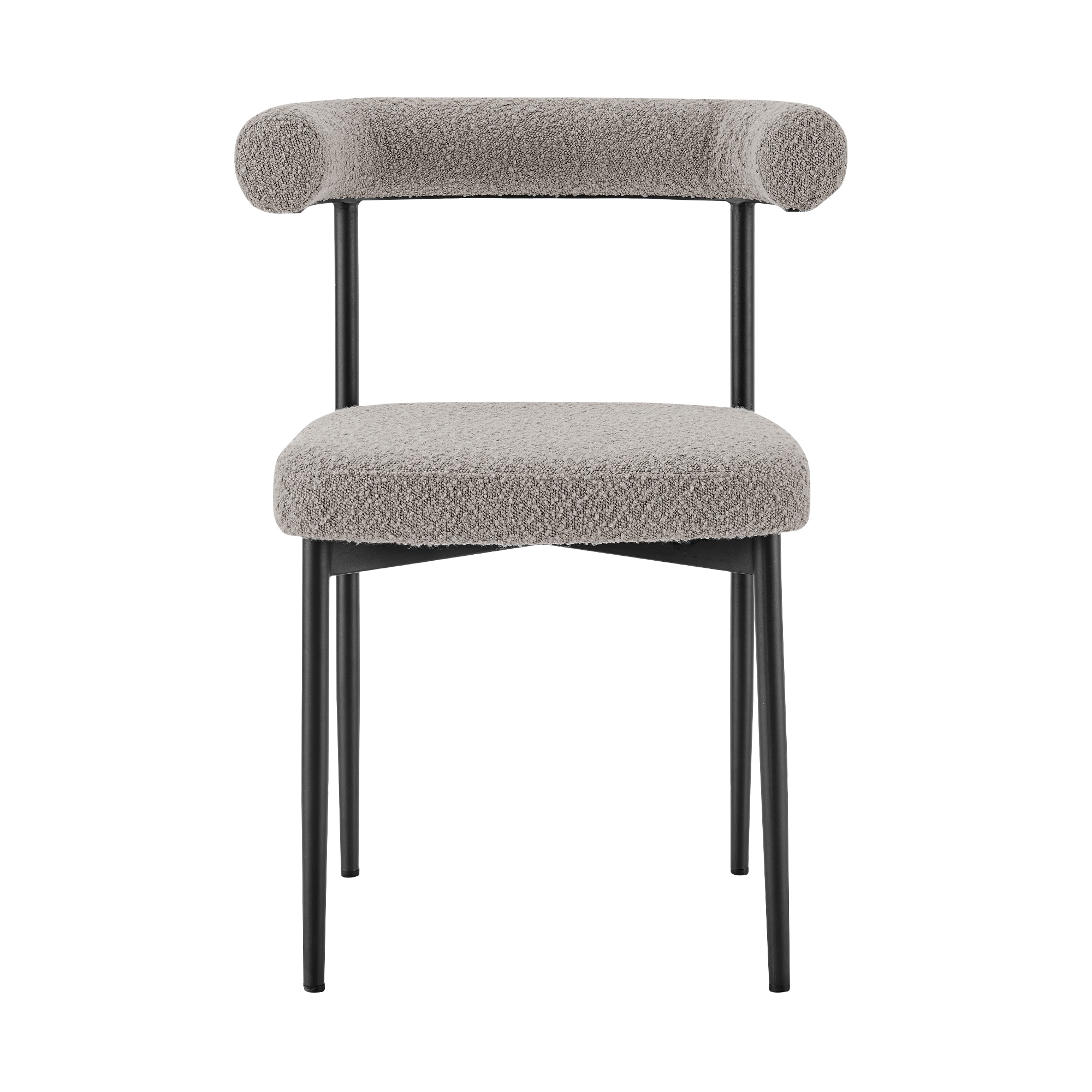 Morgan Light Blue Faux Leather Upholstered Side Chair with Metal Legs