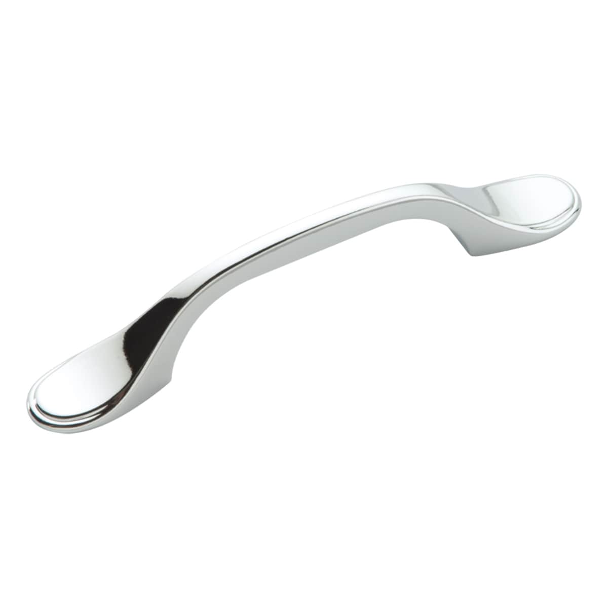 Hickory Hardware P14444-26-25B Conquest 3-in , 76mm Center to Center Chrome Arch Handle 25 -Pack