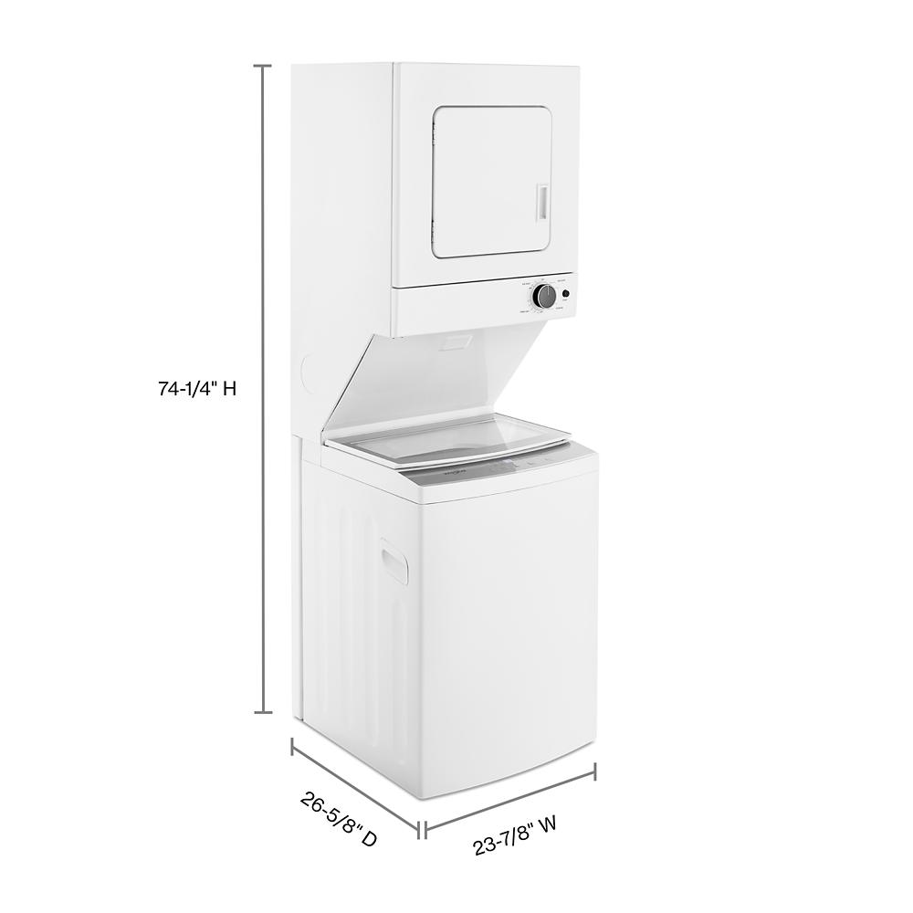 Whirlpool Electric Stacked Laundry Center with 1.6-cu ft Washer and 3.4-cu ft Dryer