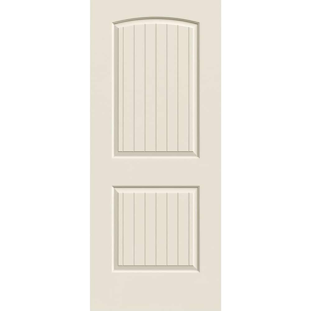 24-in x 80-in 2-panel Round Top Plank Smooth Hollow Core Primed Molded Composite Slab Door in White | - RELIABILT LO244798