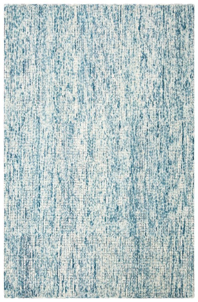 Safavieh ABT473M-6 Abstract Enna 6 x 9 (ft) Tufted Wool Ivory/Navy Rectangular Indoor Abstract Farmhouse/Cottage Area rug