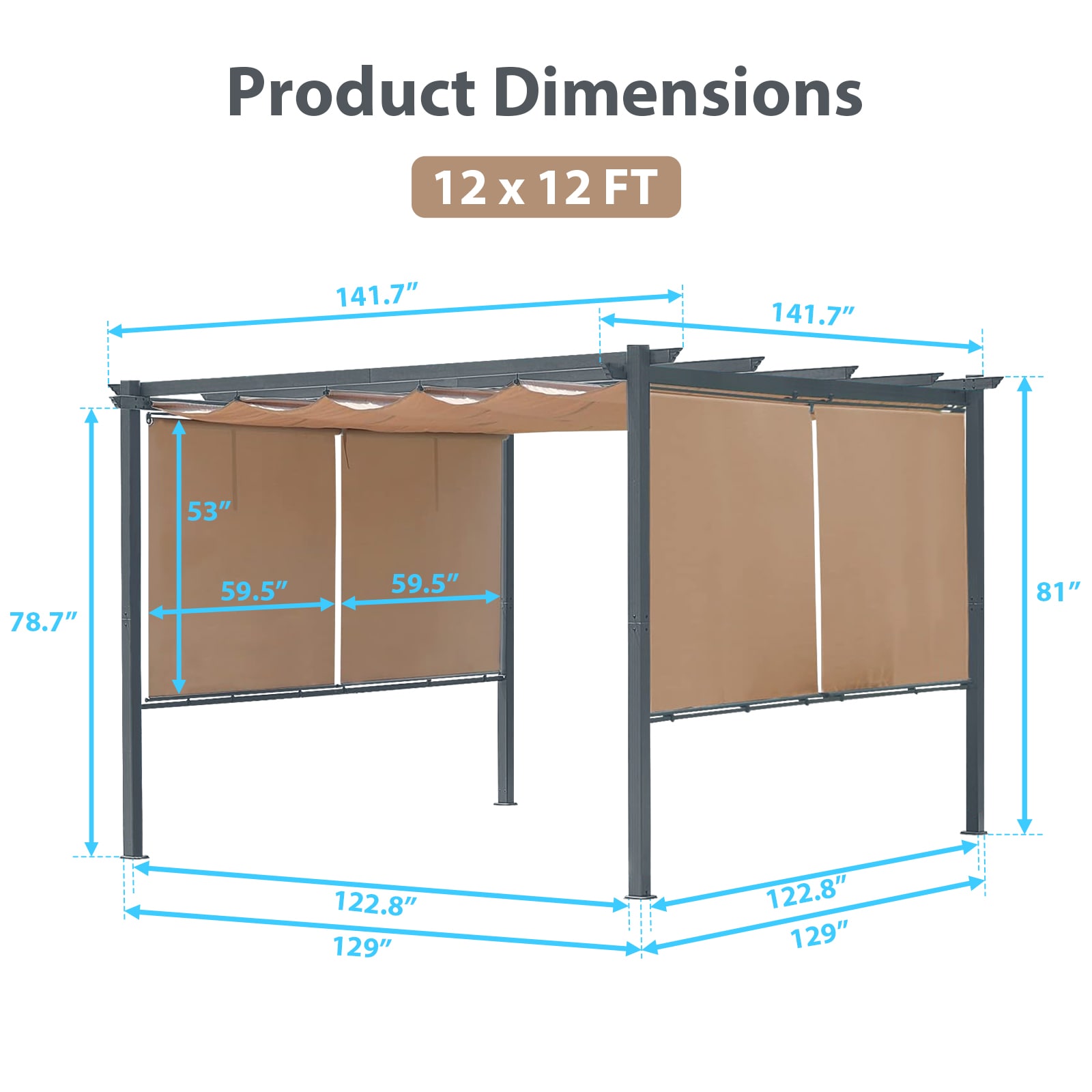 Aoodor A043-PKIGY Pergolas-2 - View #2